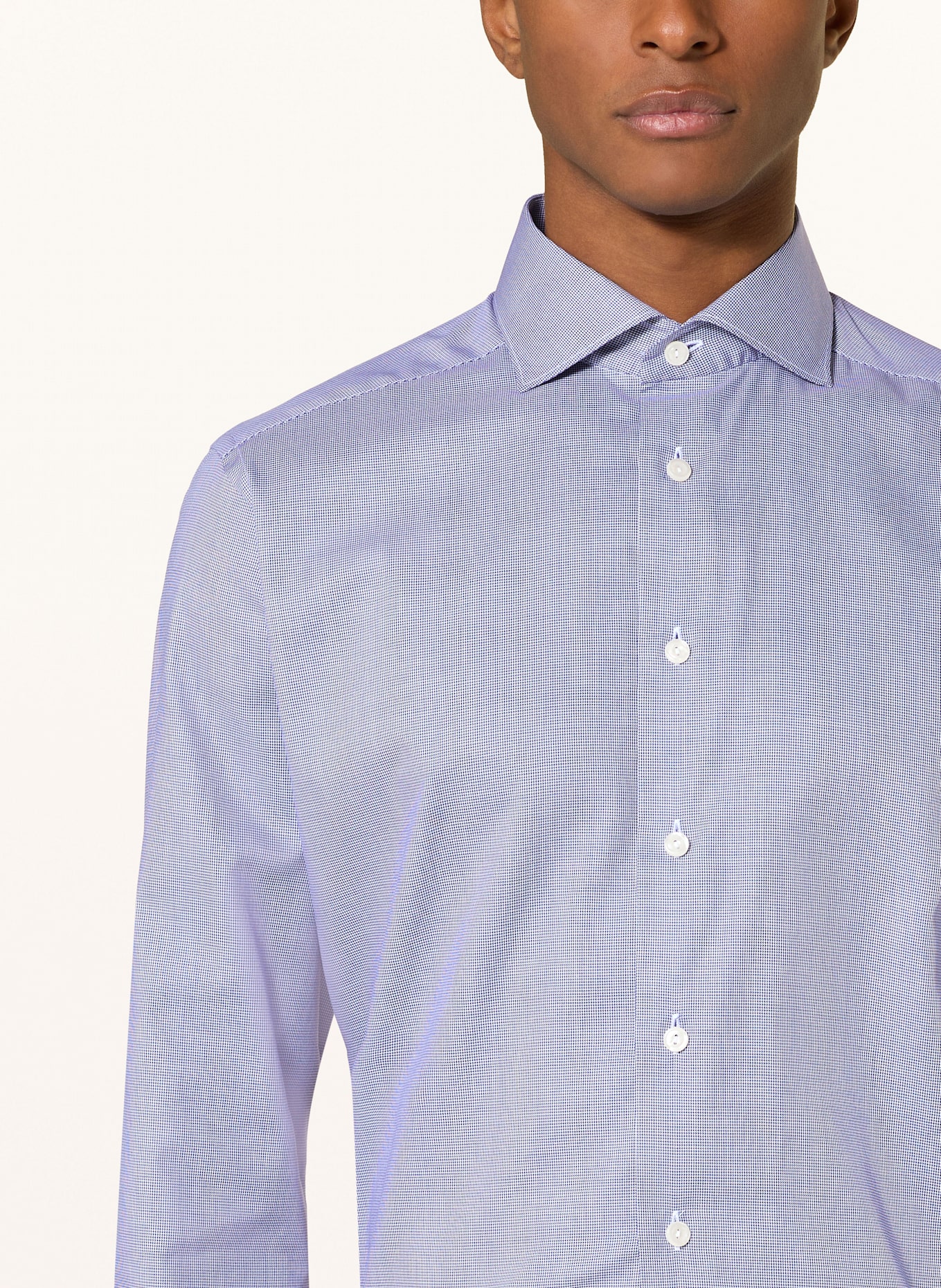 ETON Shirt slim fit: DARK BLUE / WHITE