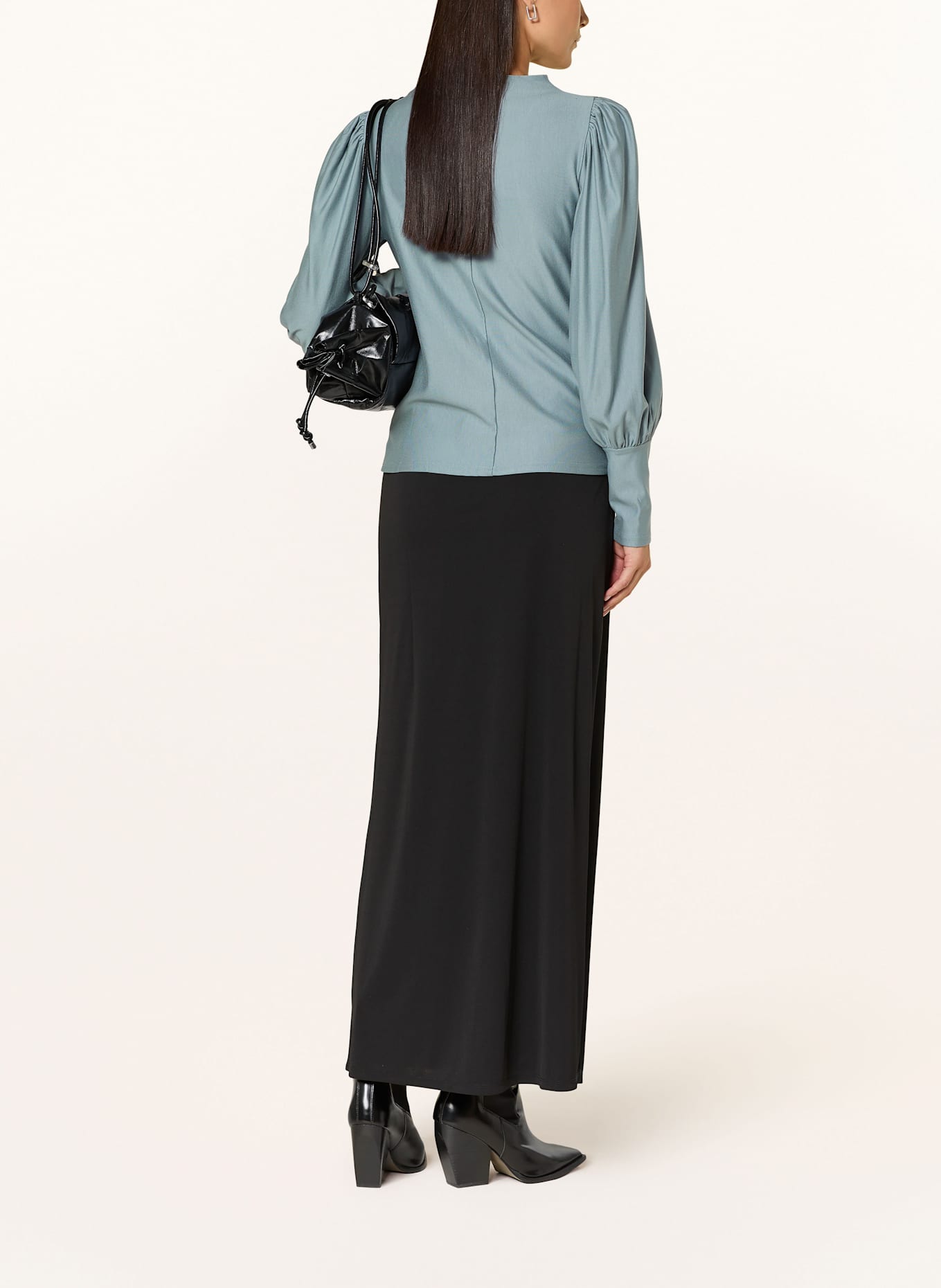 GESTUZ Blusenshirt RIFAGZ aus Jersey: GRAU