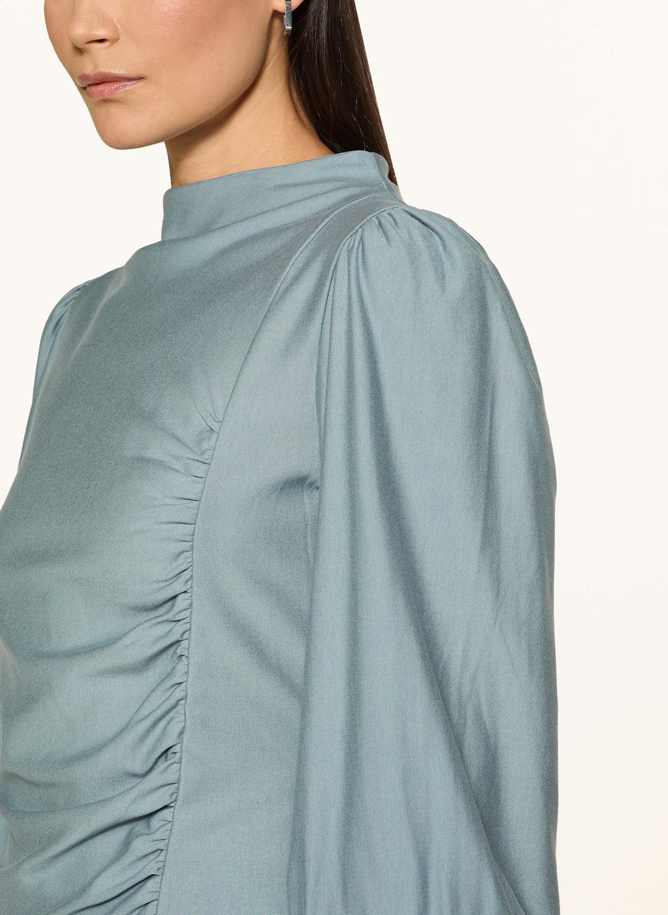 GESTUZ Blusenshirt RIFAGZ aus Jersey: GRAU