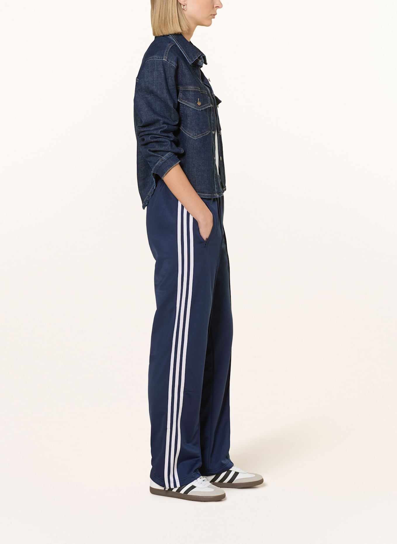 adidas Originals Track Pants FIREBIRD ADICOLOR: DUNKELBLAU/ WEISS