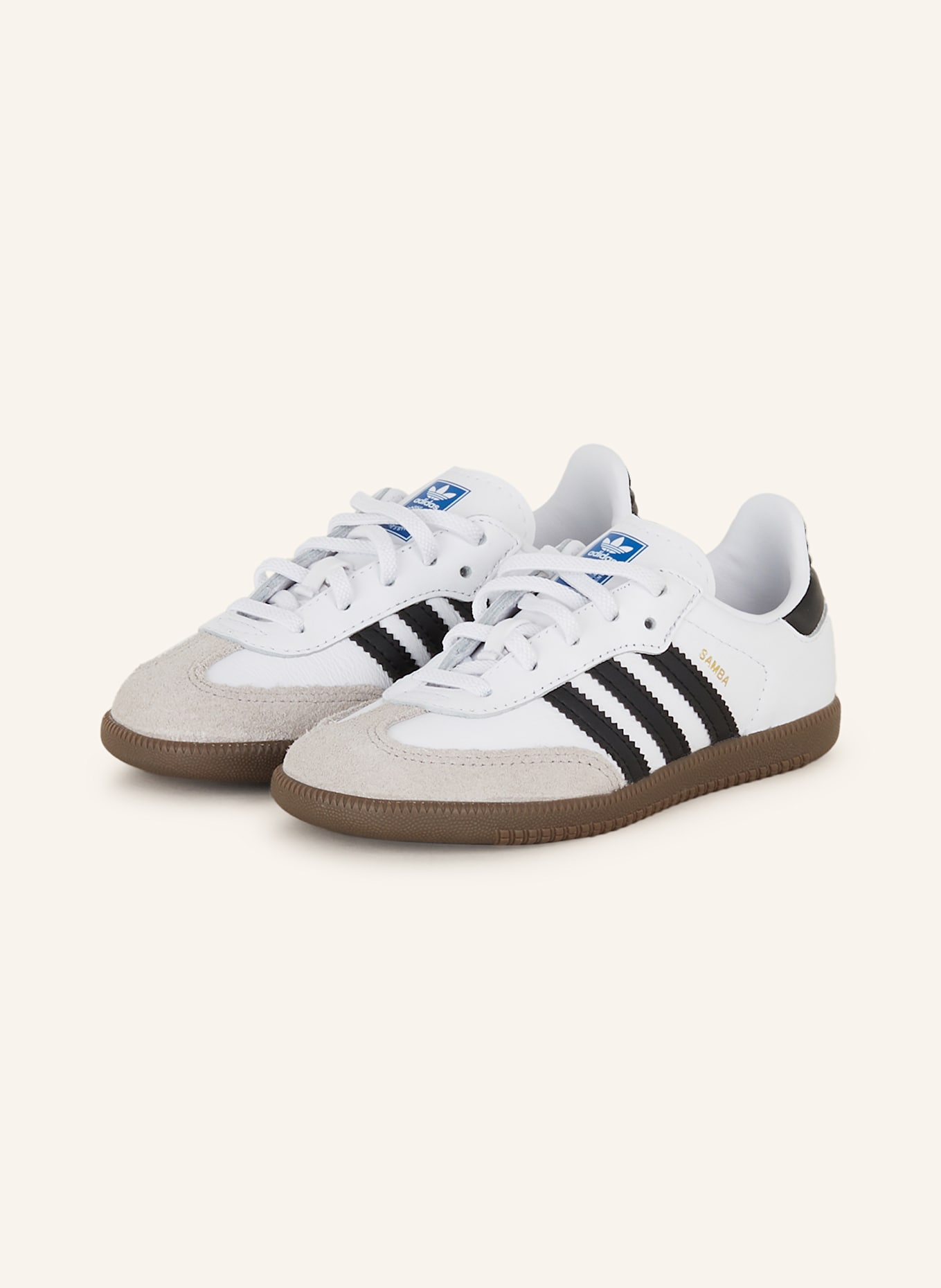 adidas Originals Sneakersy SAMBA OG ELASTIC LACE: BIAŁY / CZARNY / KREMOWY