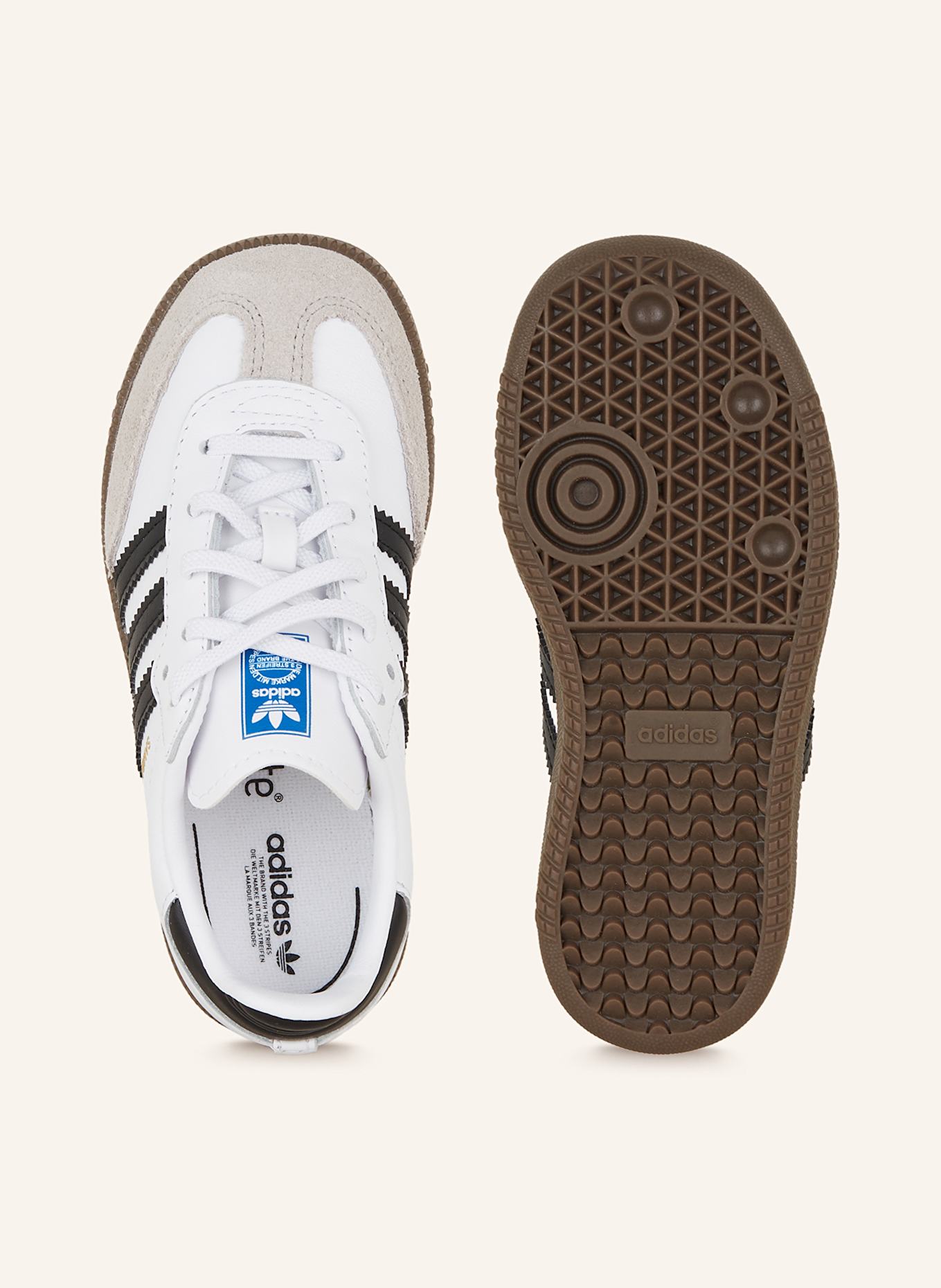 adidas Originals Sneakersy SAMBA OG ELASTIC LACE: BIAŁY / CZARNY / KREMOWY