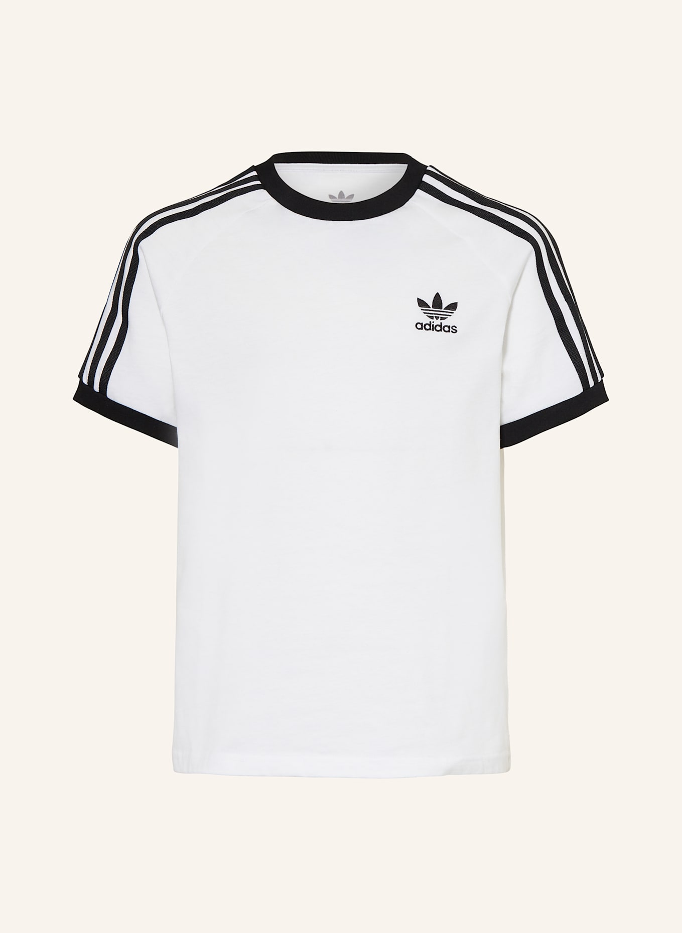 adidas Originals T-shirt ADICOLOR 3-STREIFEN: BIAŁY / CZARNY