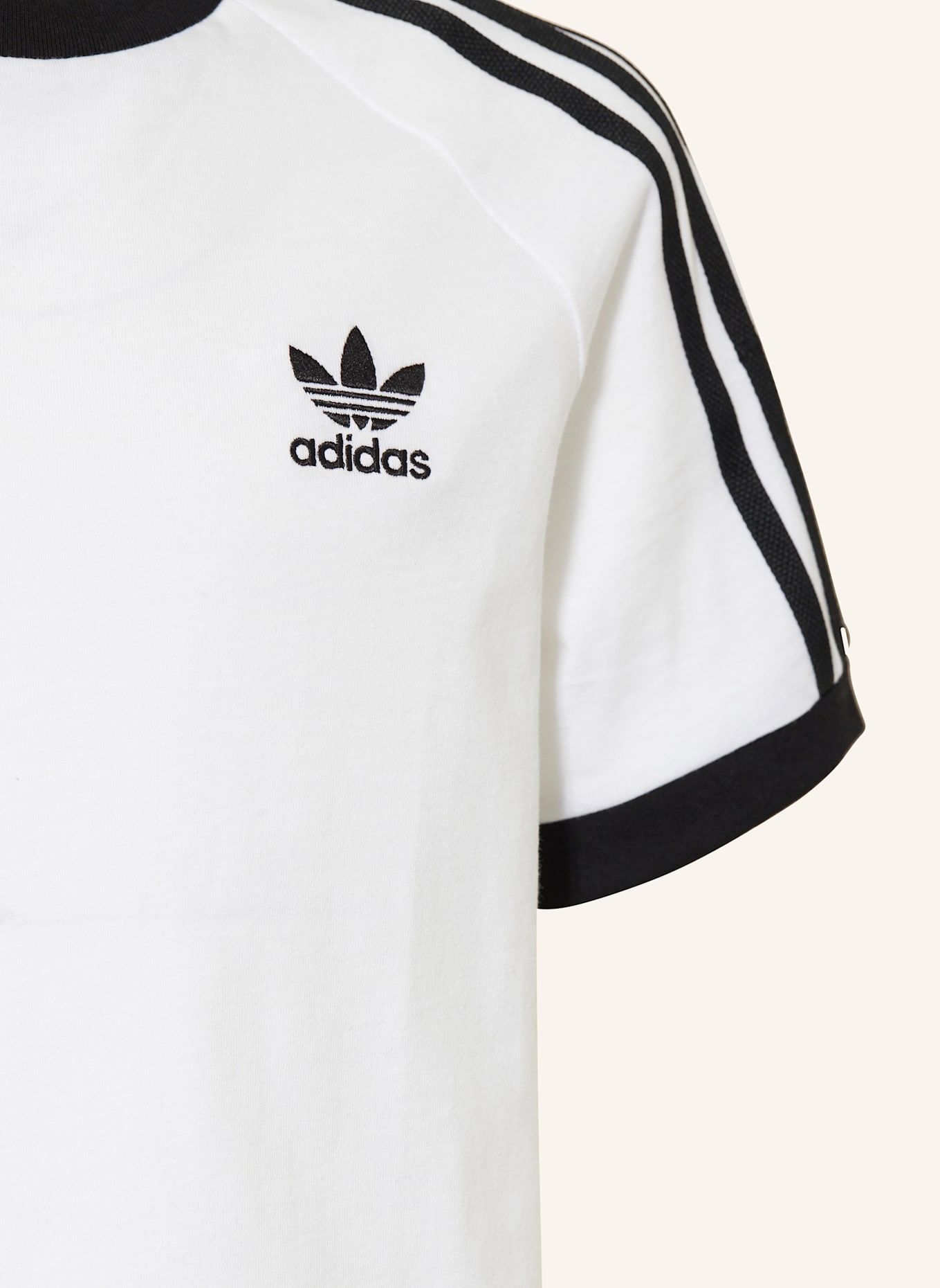 adidas Originals T-shirt ADICOLOR 3-STREIFEN: BIAŁY / CZARNY