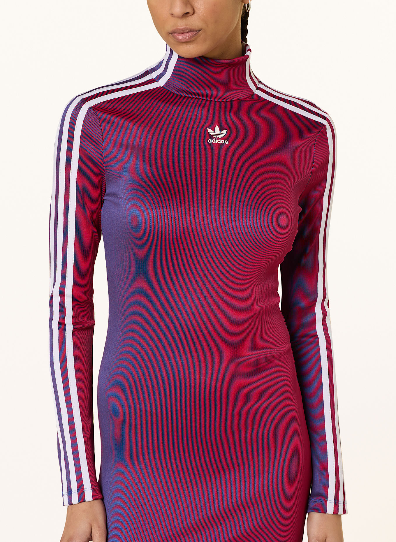 [Adidas] RASANT RIB LONG SLEEVE DRESS アディダス Adidas Women's Rasant Ribbed Longsleeve Dress in Multi adidas
