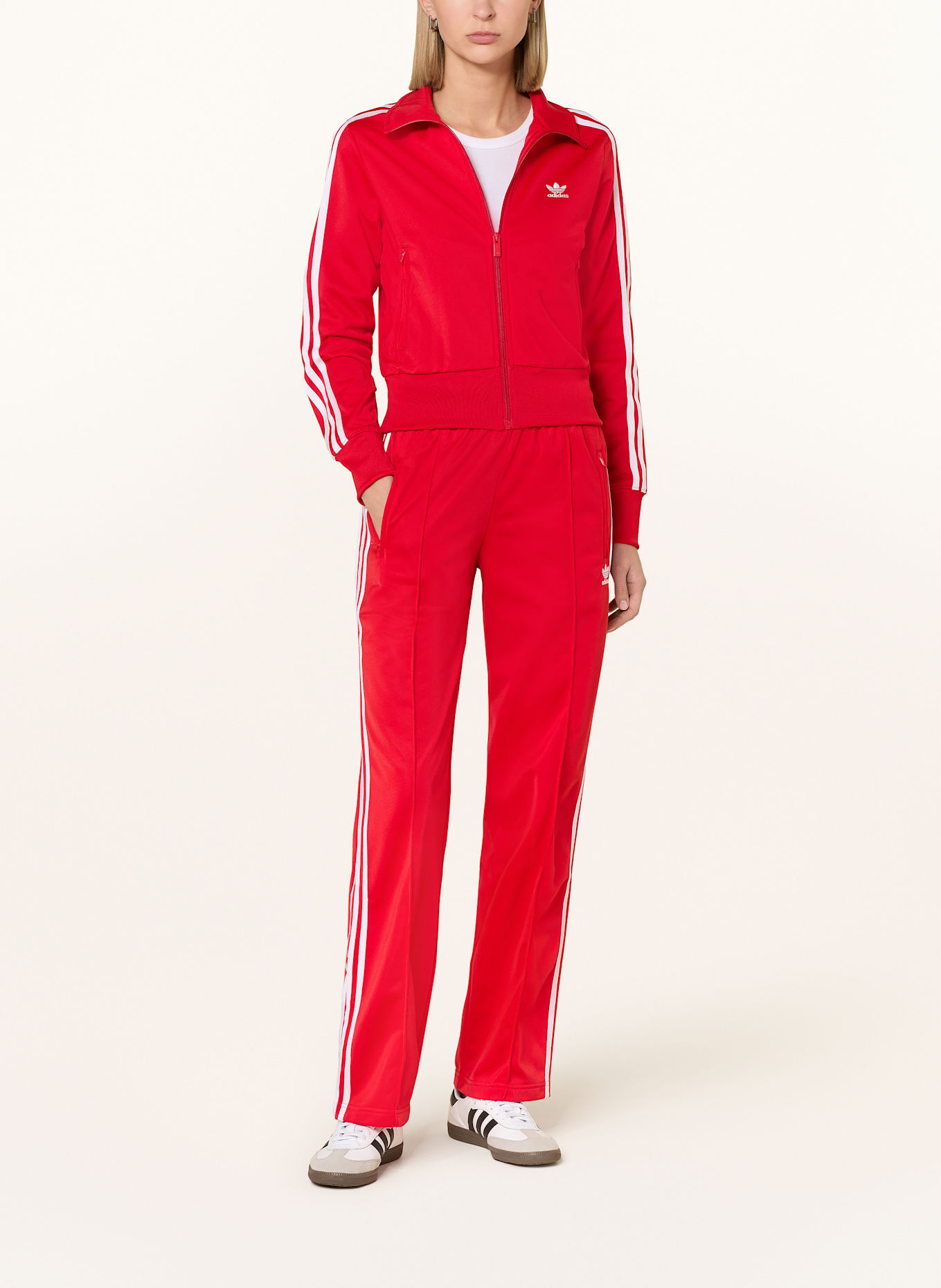 adidas Originals Sweatjacke FIREBIRD ADICOLOR: ROT/ WEISS