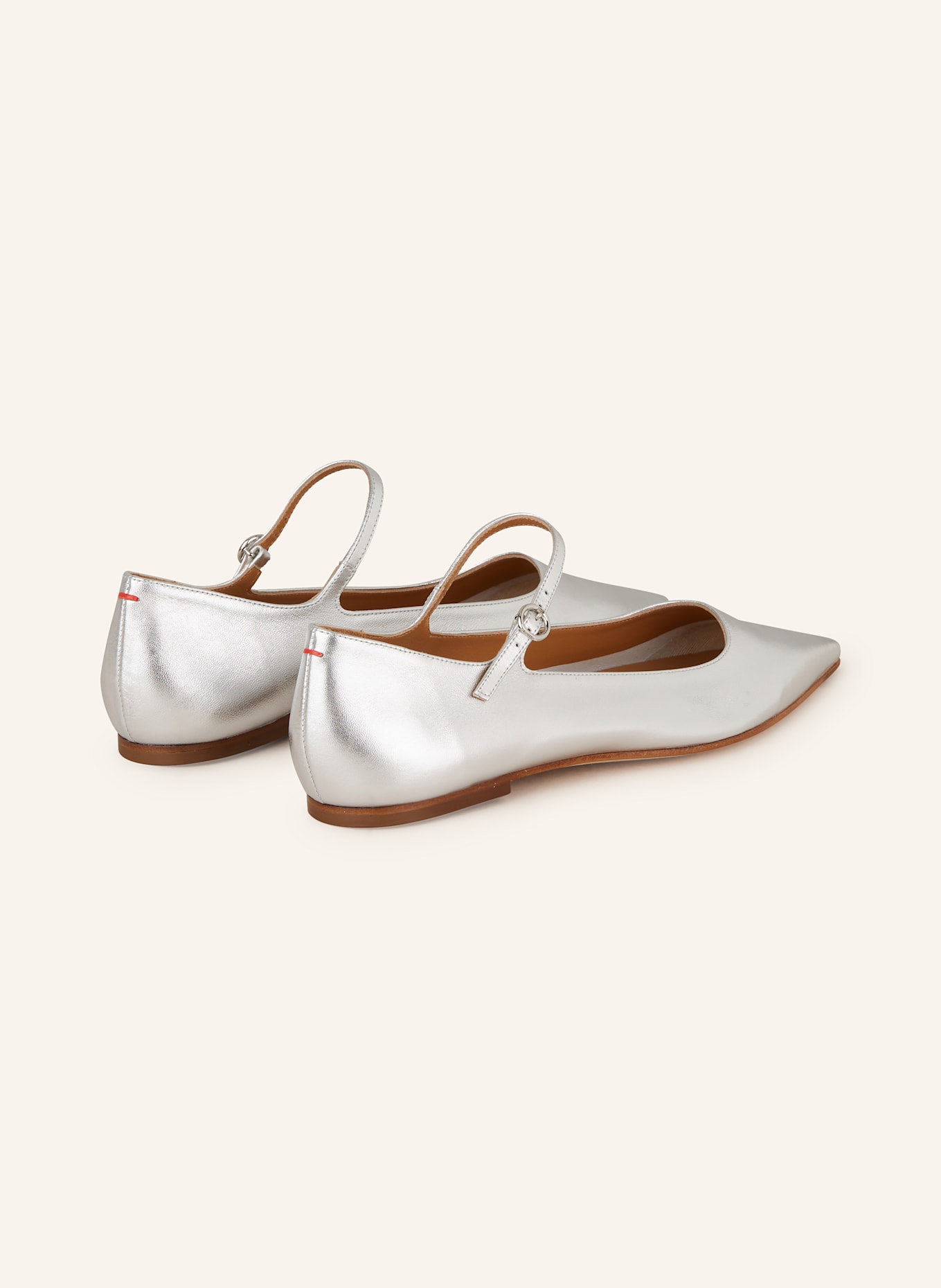 Aeyde Cleo Mary-Janes Flats アイデ メリージェーン Cleo Metallic Leather Mary-Jane Ballet Flats – Aeyde