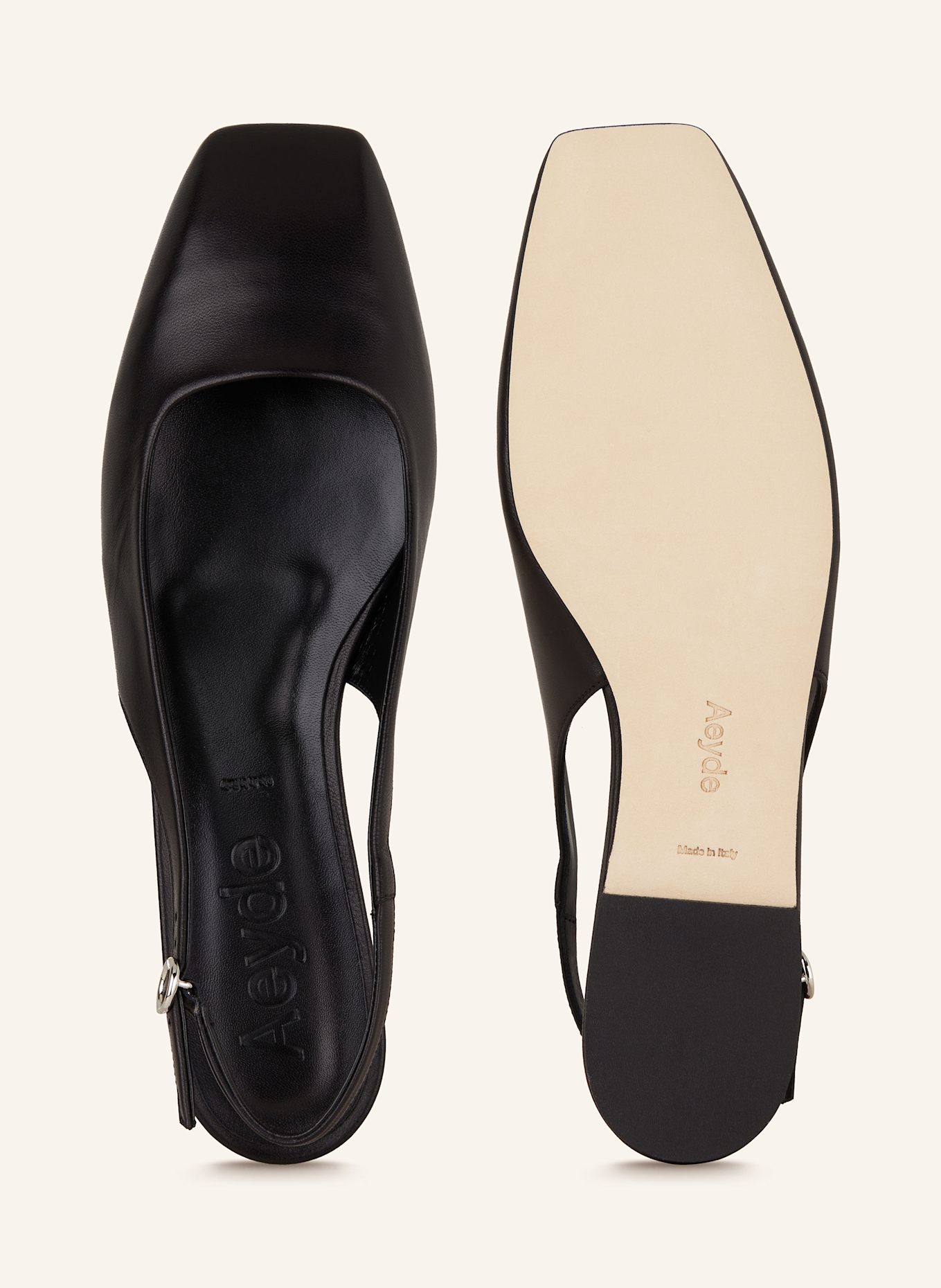 Aeyde Slingback ballerinas GERALDINE: BLACK