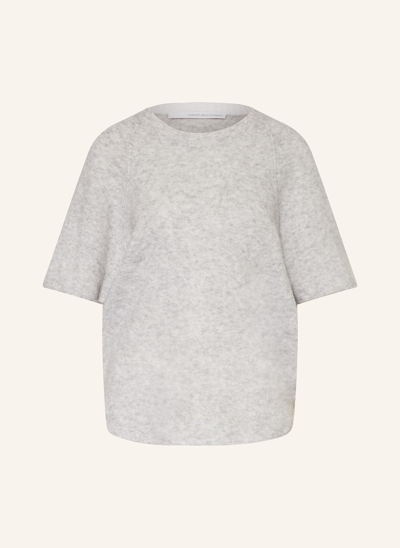 HERZEN'S ANGELEGENHEIT Dzianinowa koszulka z kaszmiru: JASNOCZARY