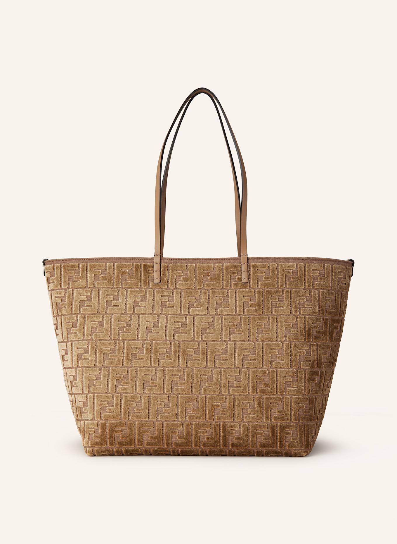 FENDI Shopper mit Pouch: BRAUN