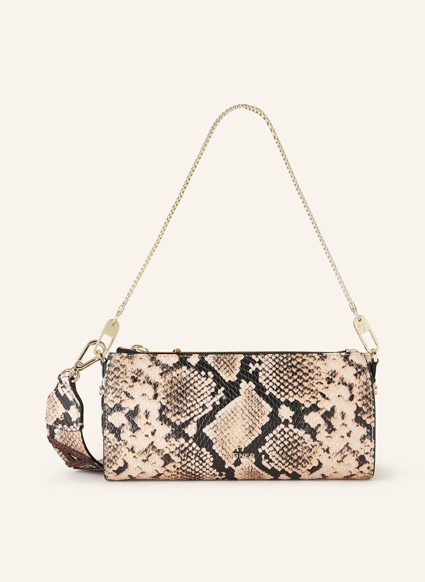 AIGNER Schultertasche IVY: CREME/ SCHWARZ