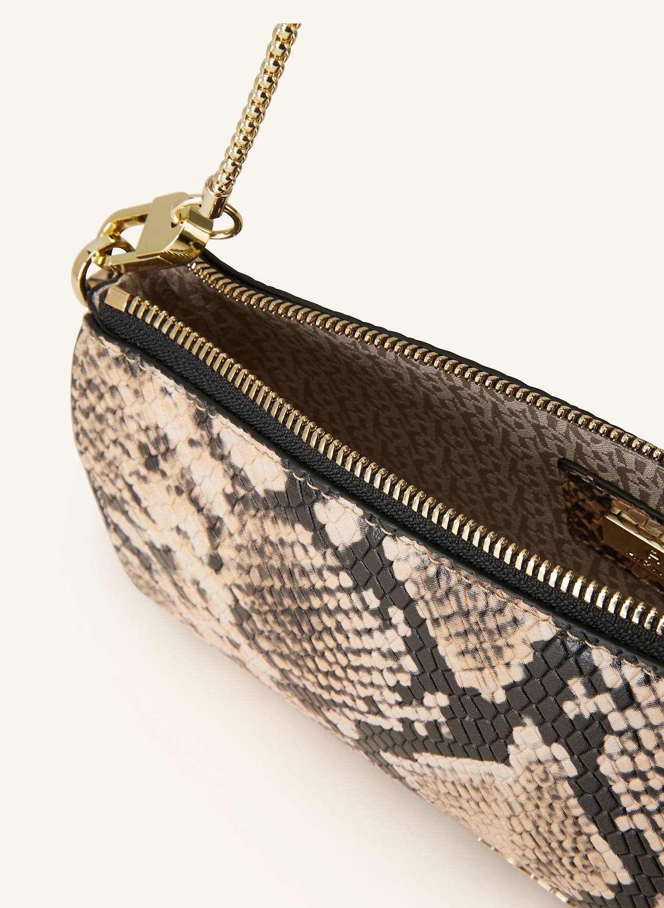 AIGNER Schultertasche IVY: CREME/ SCHWARZ