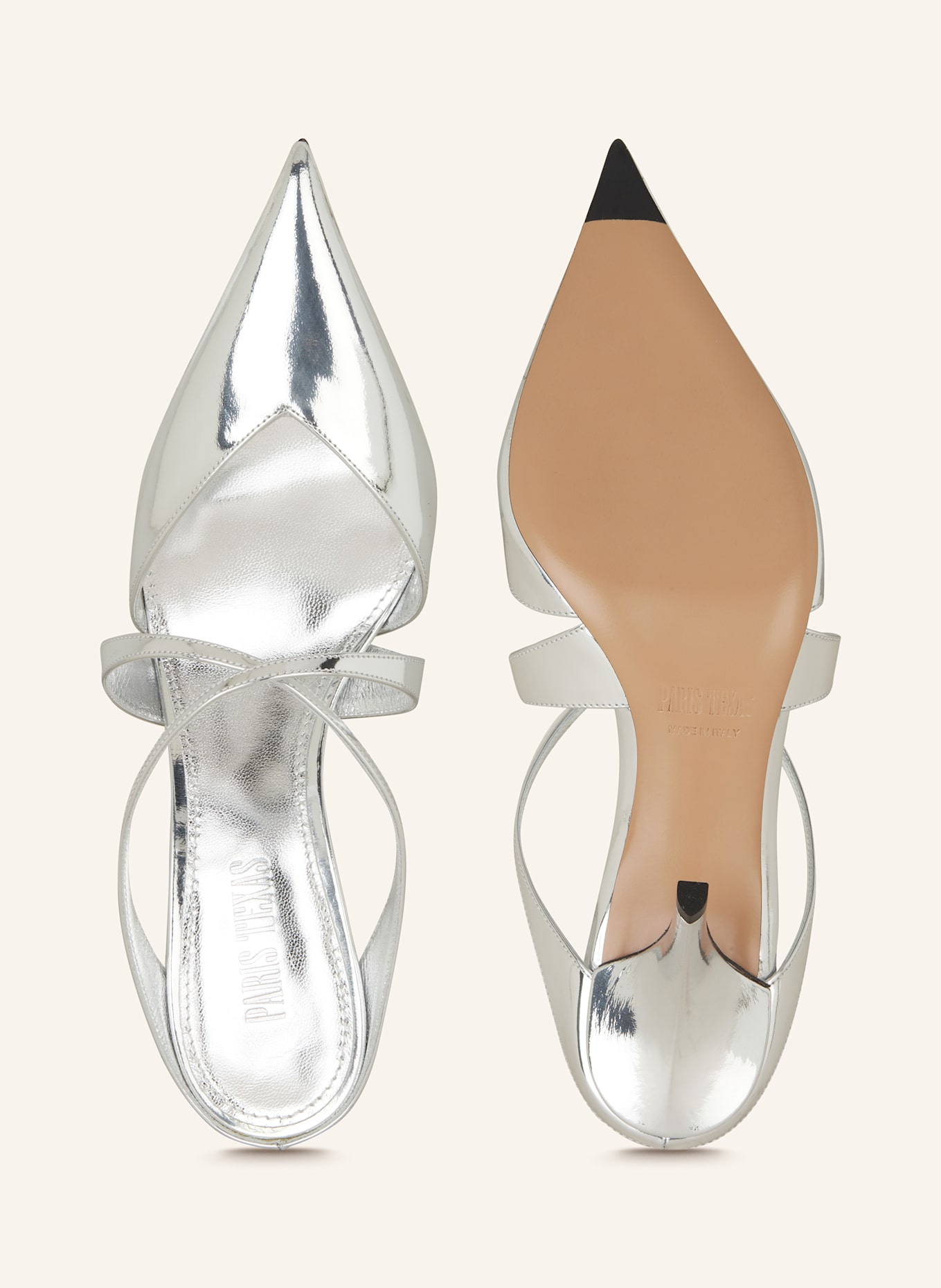 PARIS TEXAS Lack-Mules LAILA: SILBER