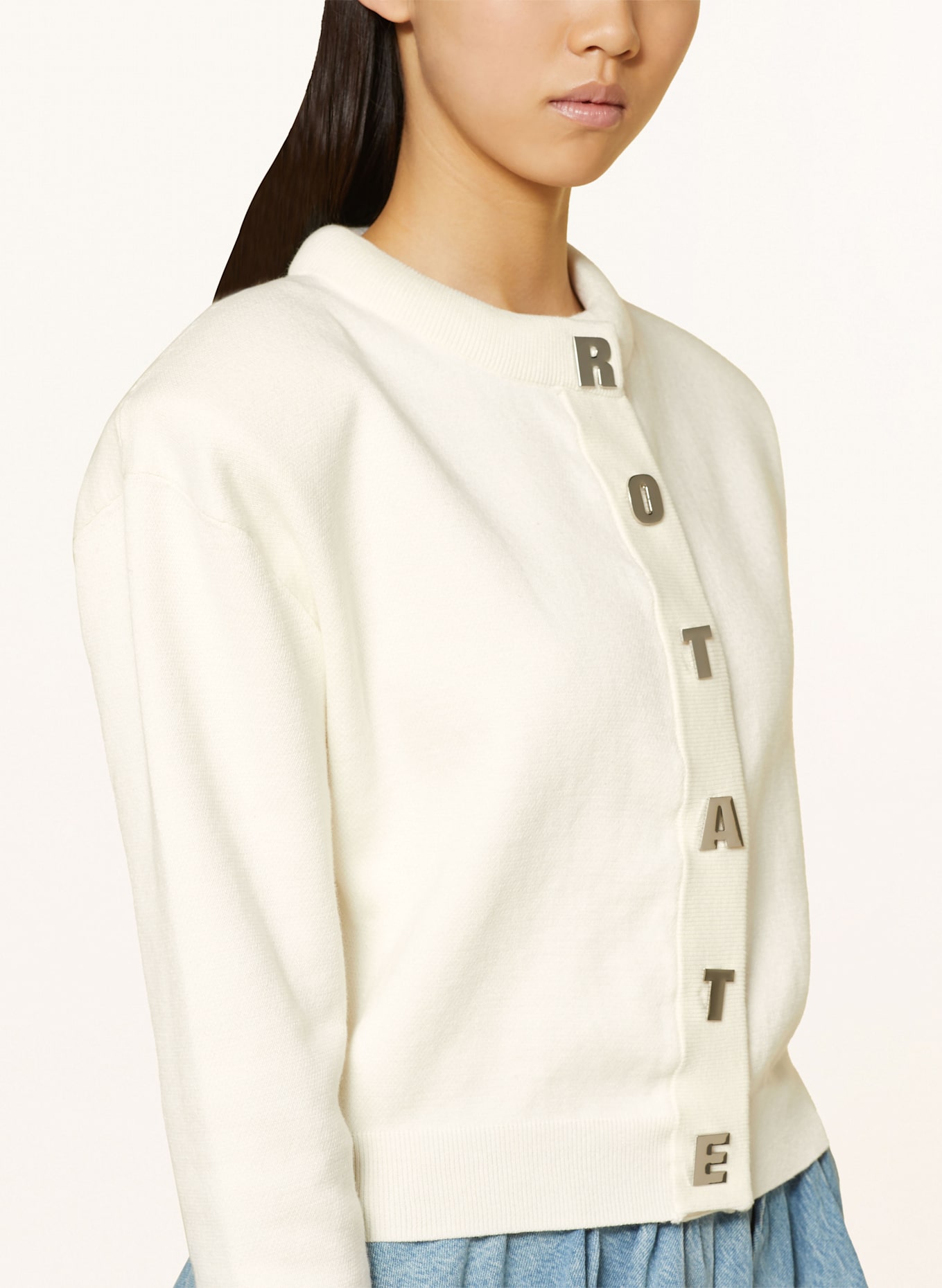 ROTATE Cardigan: ECRU