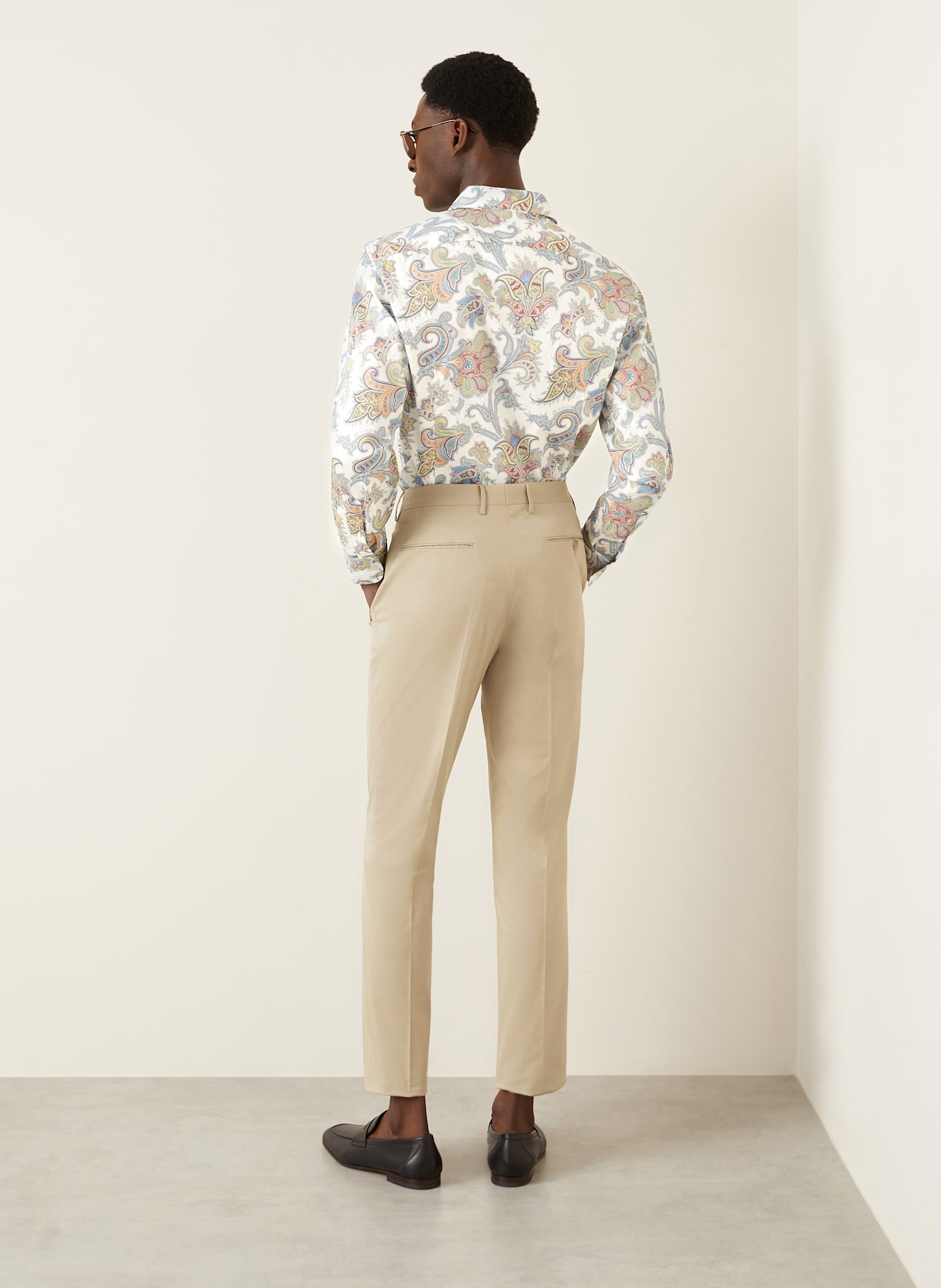 ETRO Hemd Regular Fit: WEISS / BLAU / ROT