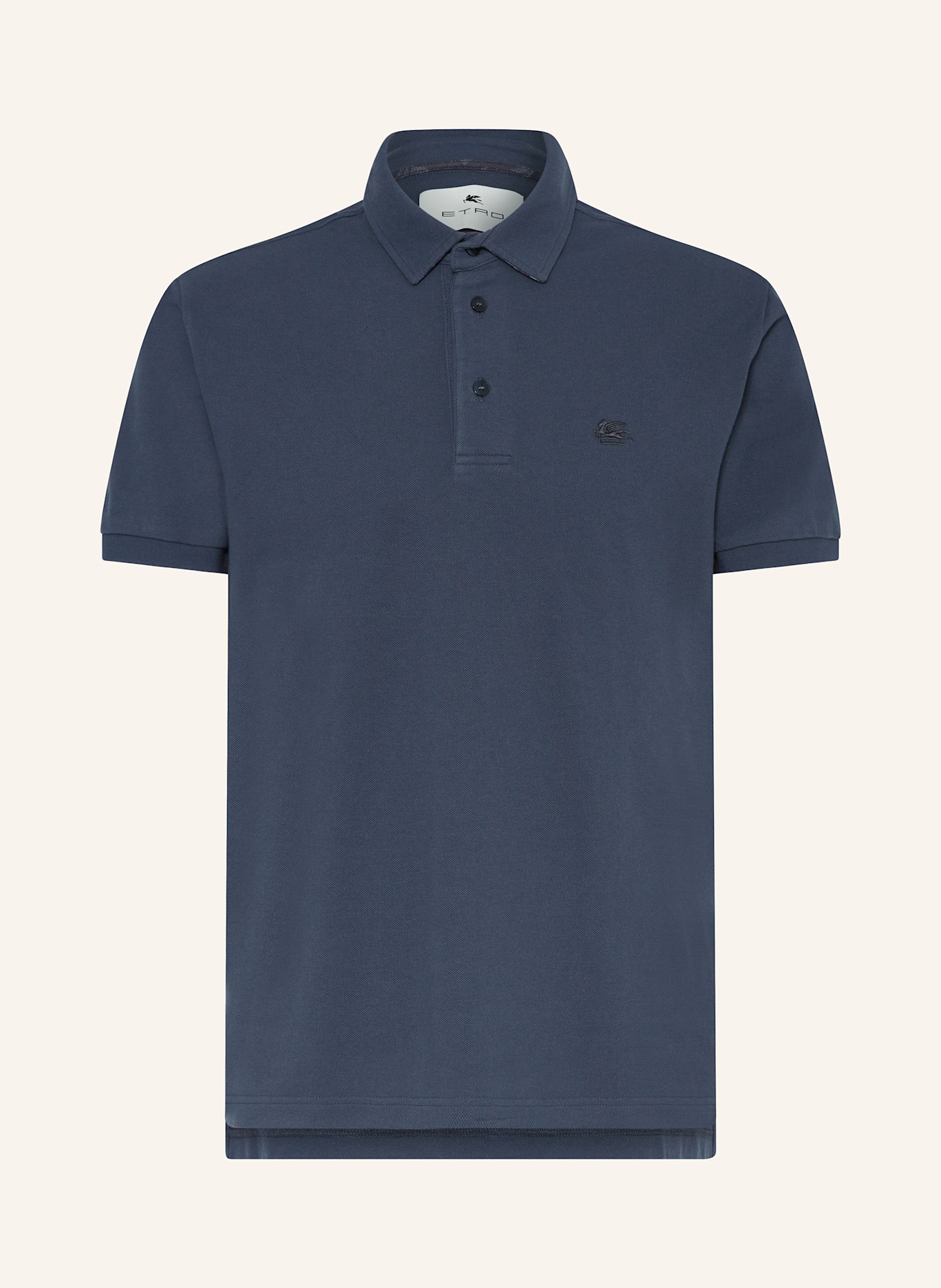 ETRO Piqué-Poloshirt: DUNKELBLAU