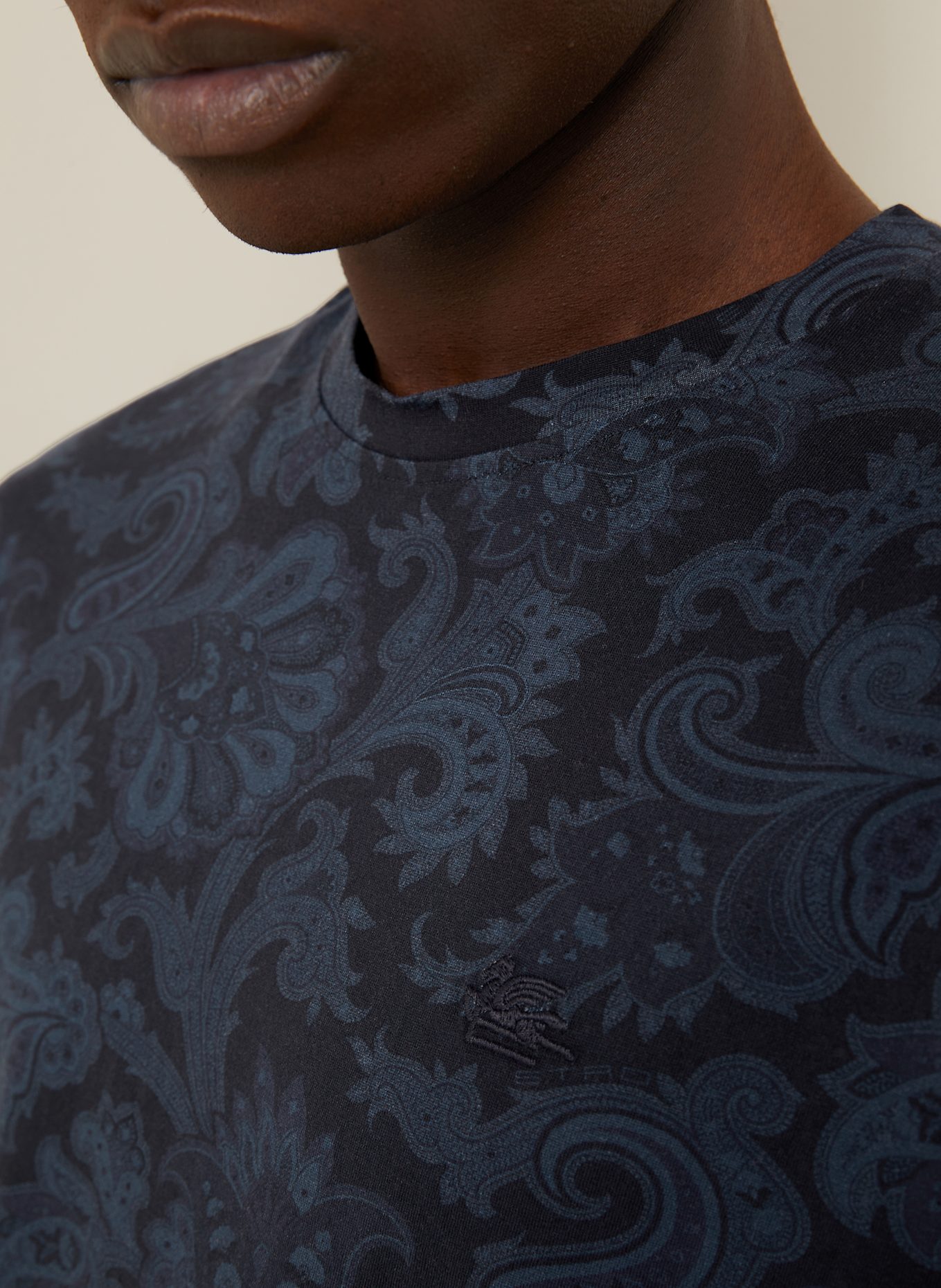 ETRO T-Shirt: DUNKELBLAU / BLAU