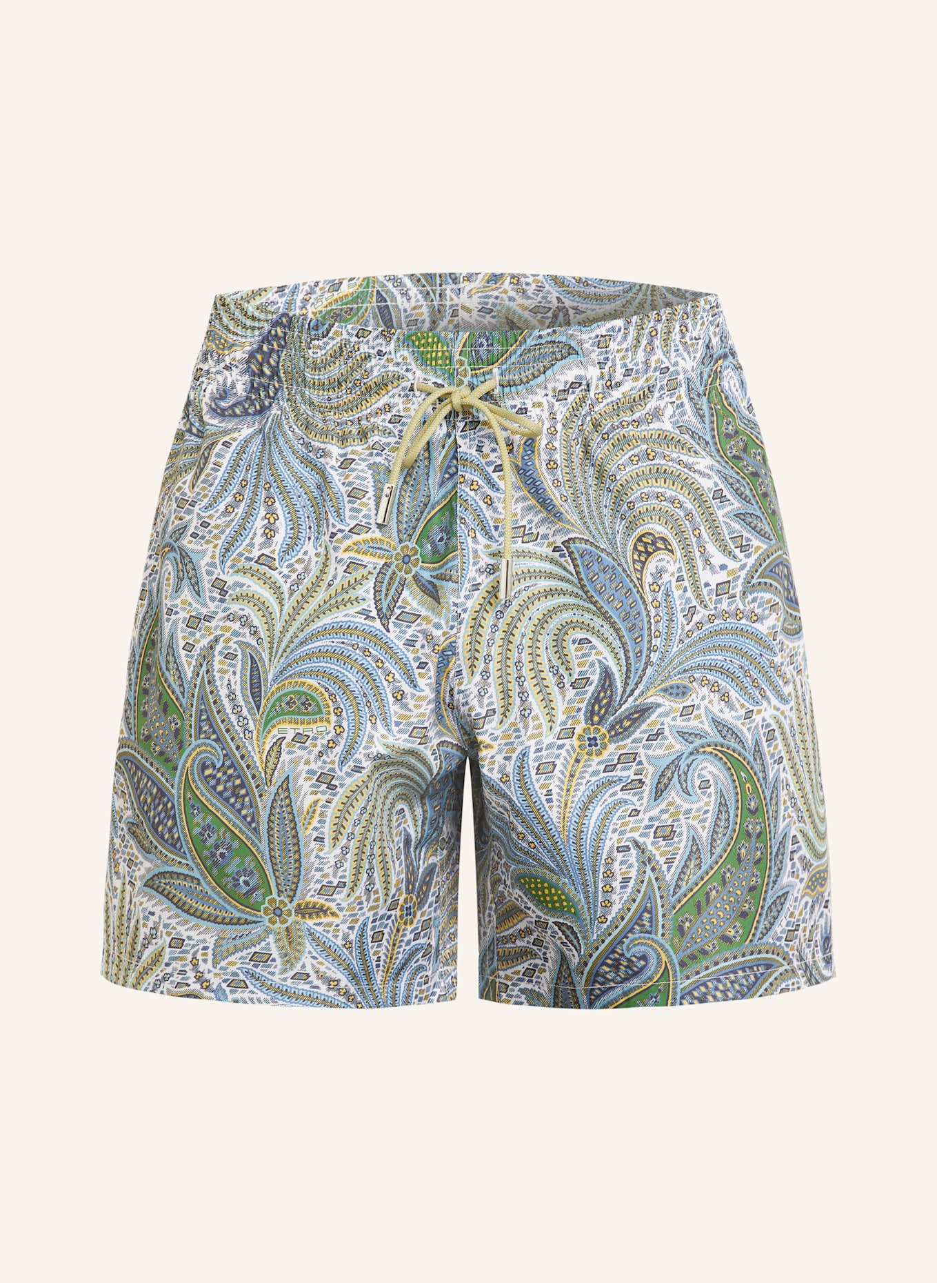 ETRO Swim Shorts: GREEN / LIGHT BLUE / YELLOW