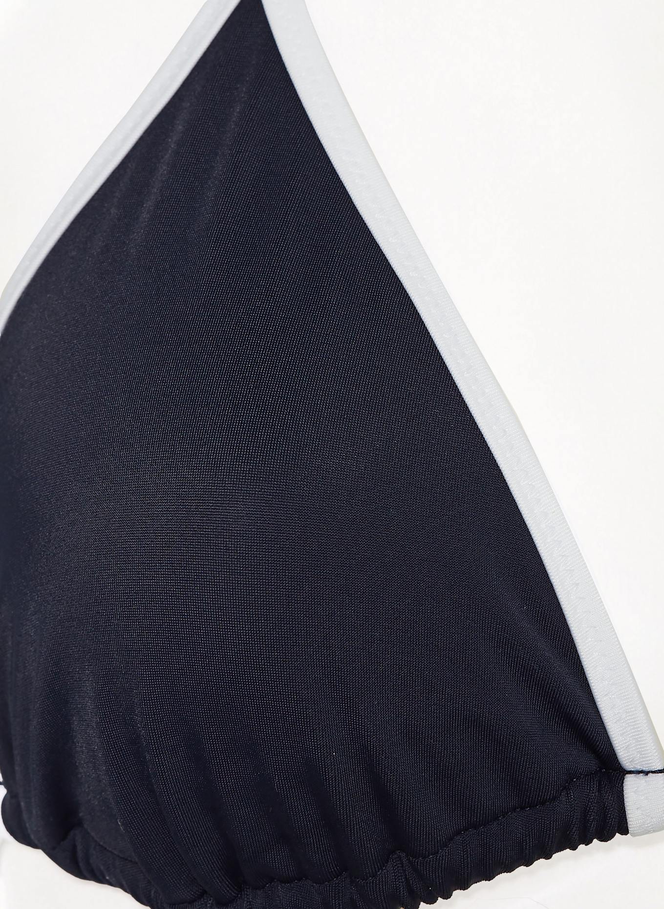 TOMMY HILFIGER Triangel-Bikini-Top: DUNKELBLAU / WEISS