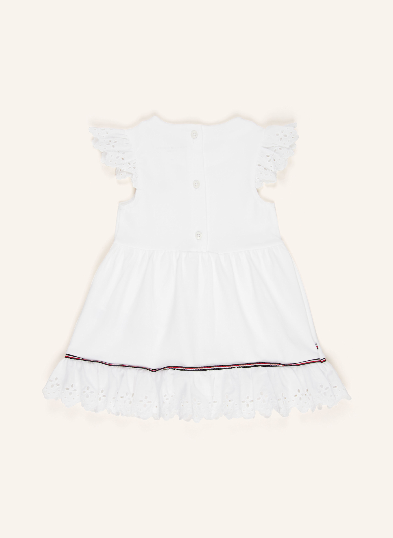 TOMMY HILFIGER Kleid aus Lochspitze: WEISS