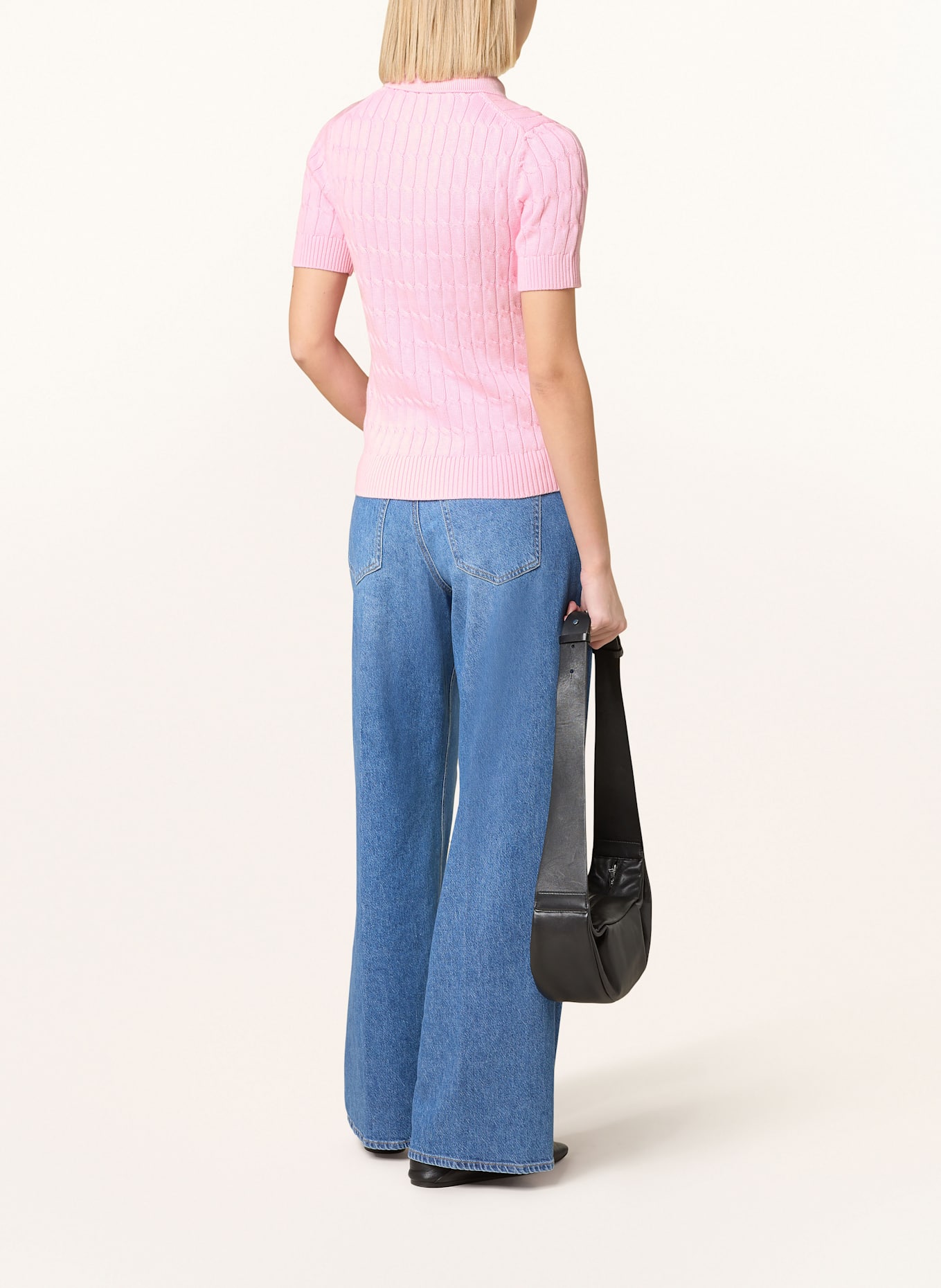 TOMMY HILFIGER Strick-Poloshirt: PINK