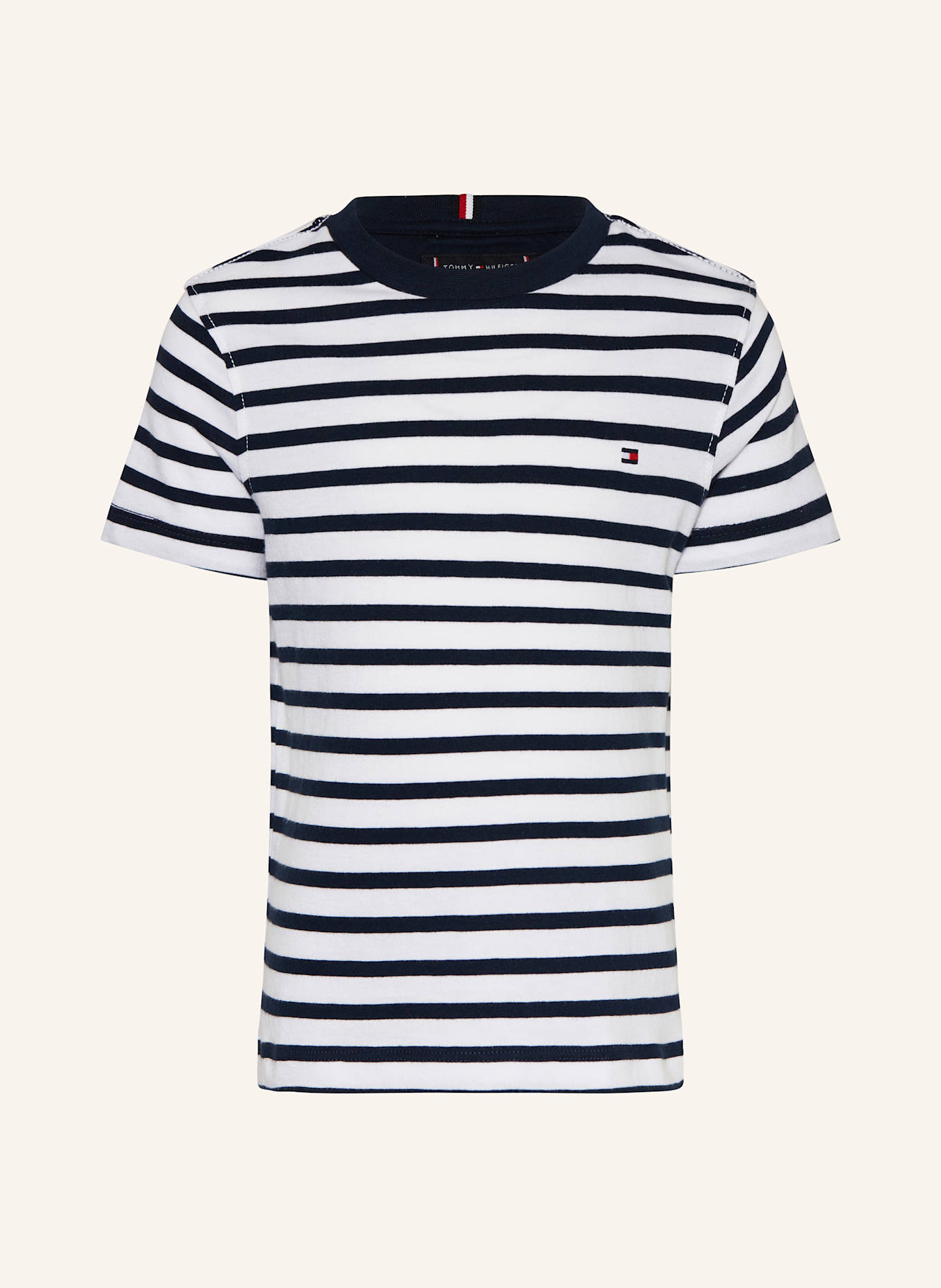 TOMMY HILFIGER Tričko: TMAVĚ MODRÁ / BÍLÁ