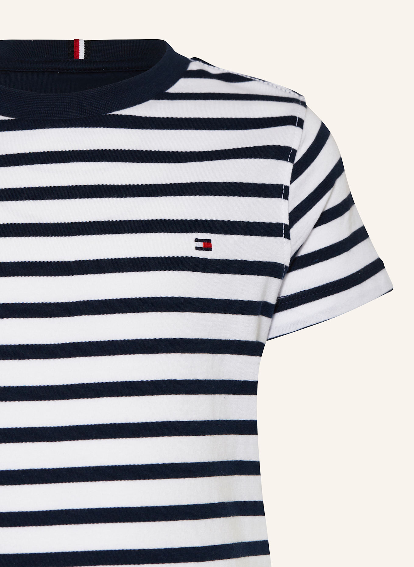 TOMMY HILFIGER Tričko: TMAVĚ MODRÁ / BÍLÁ