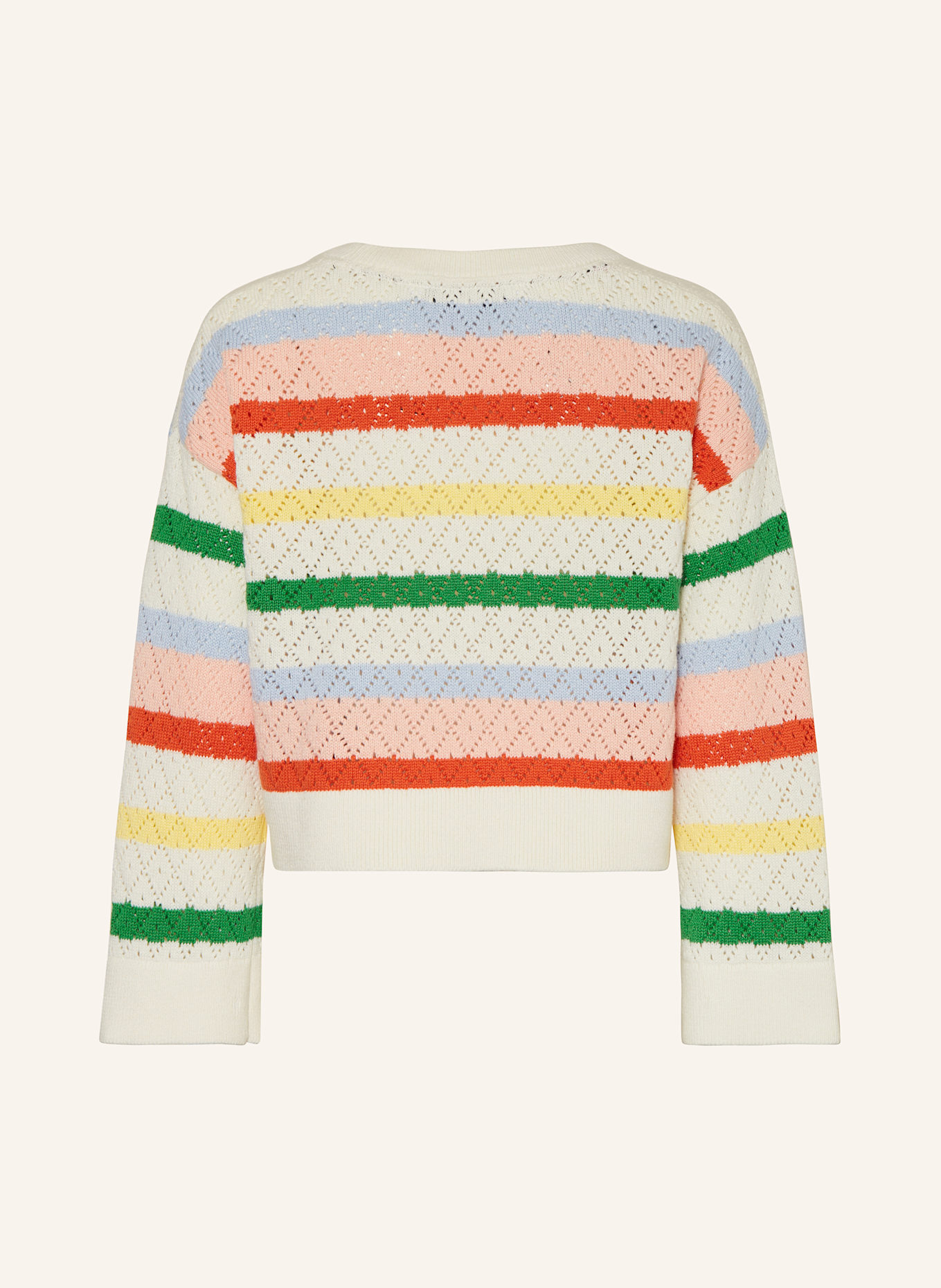 TOMMY HILFIGER Pullover: CREME / ROSA / GRÜN