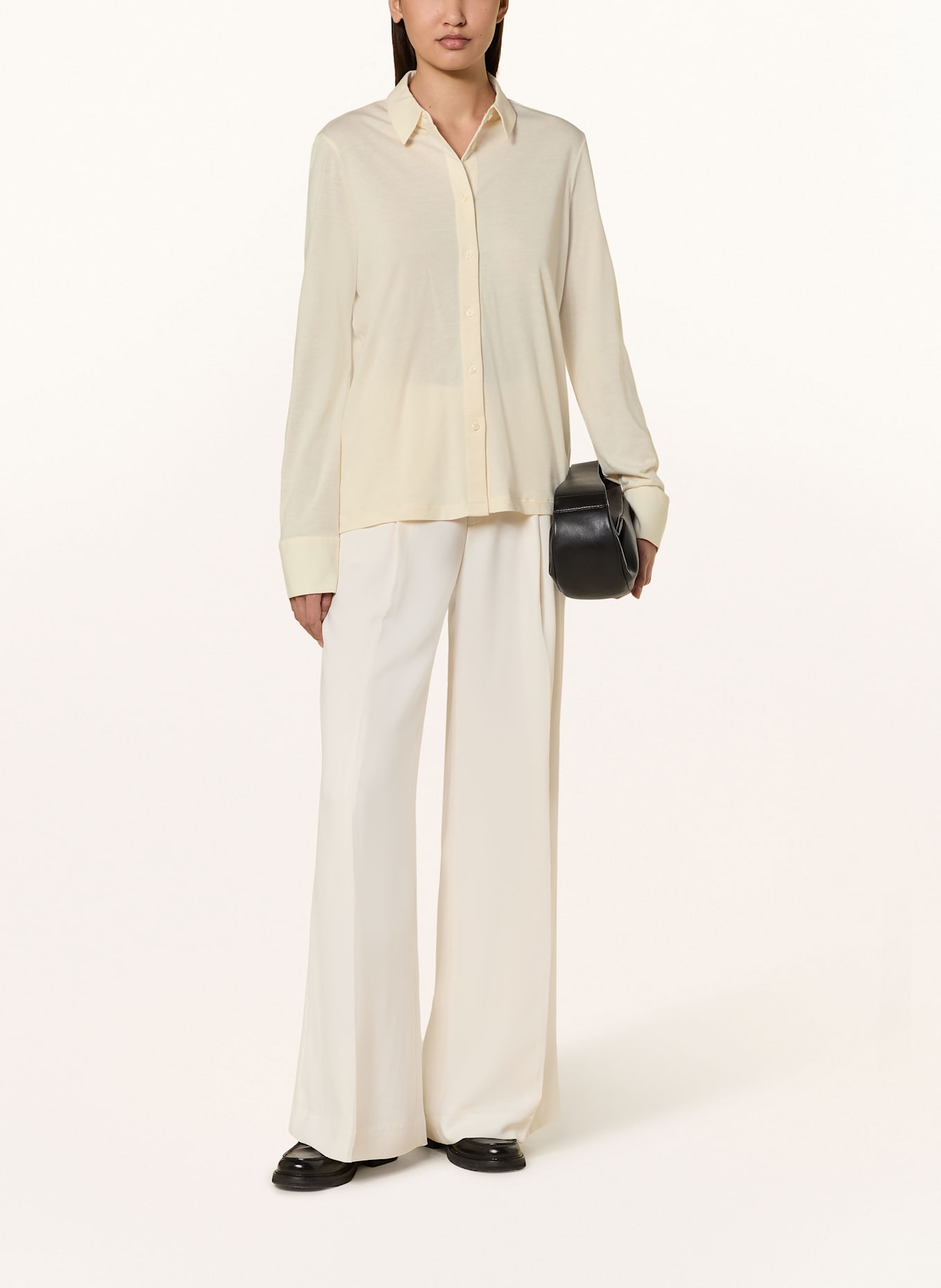 TOMMY HILFIGER Hemdbluse aus Jersey: HELLGELB