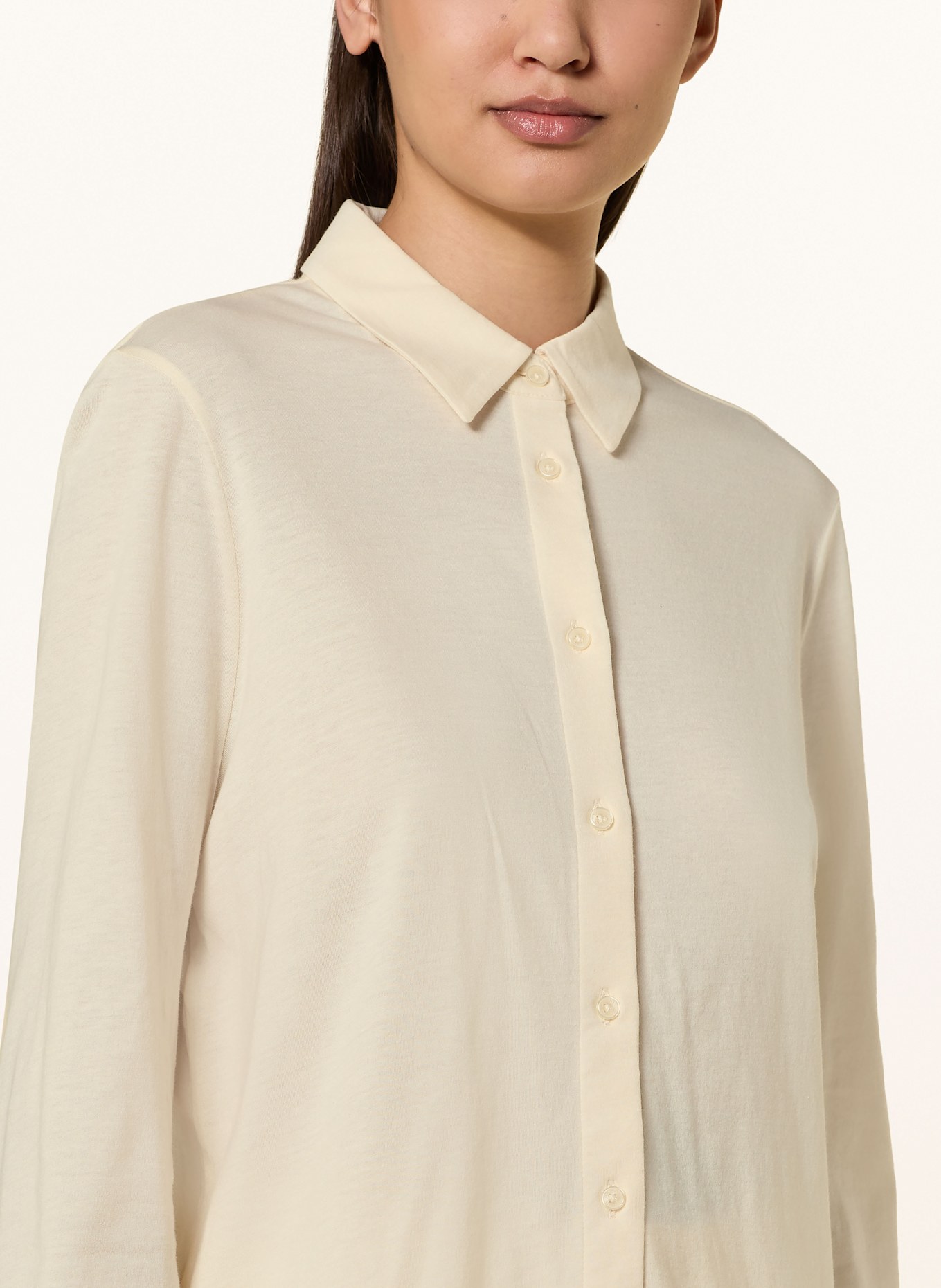 TOMMY HILFIGER Hemdbluse aus Jersey: HELLGELB