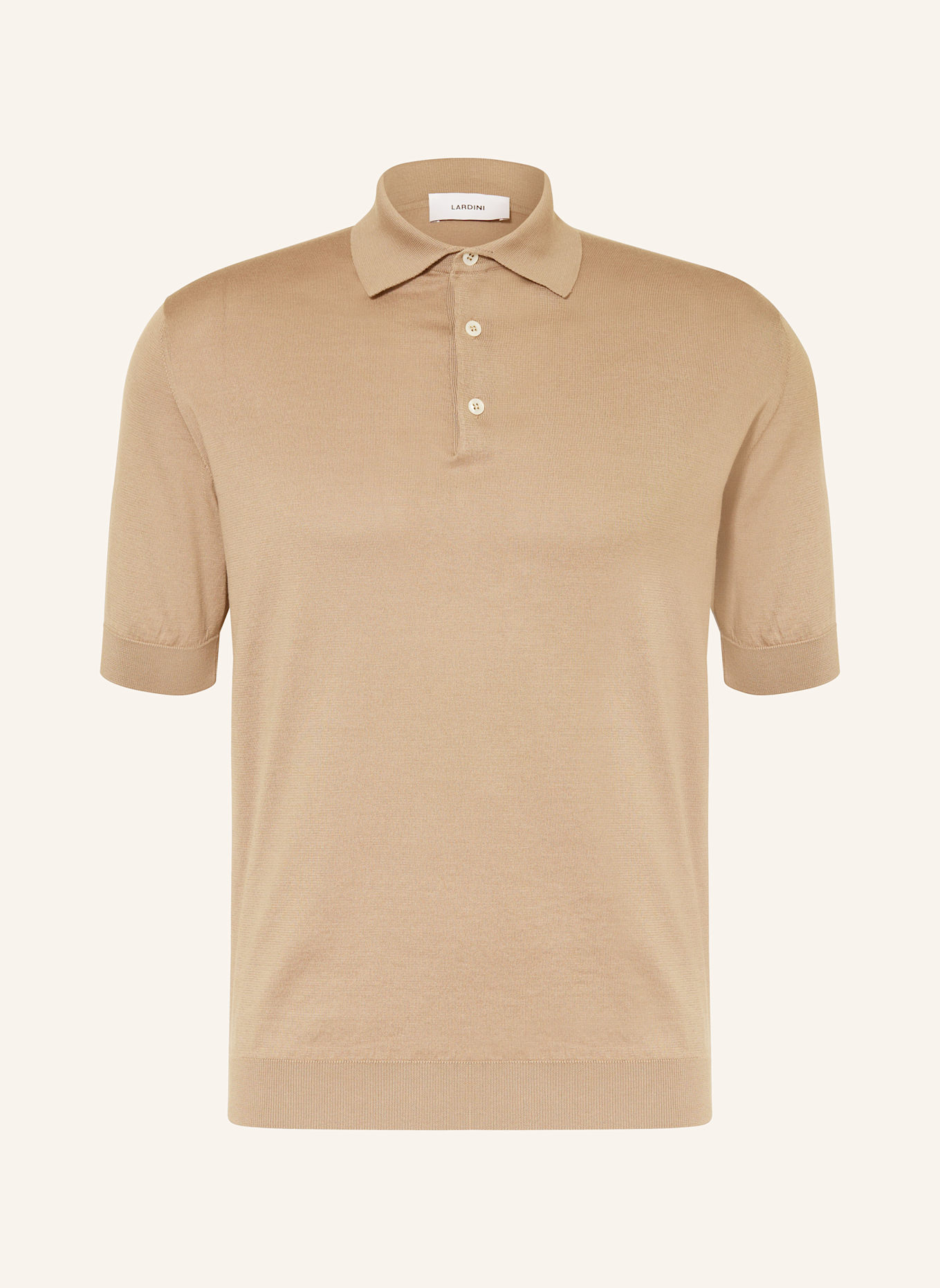 LARDINI Strick-Poloshirt: TAUPE