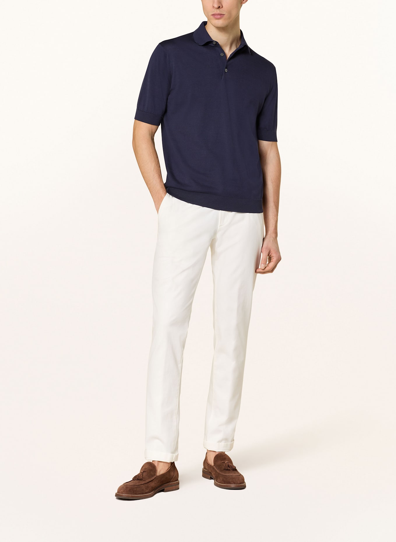 LARDINI Koszulka polo z dzianiny: GRANATOWY