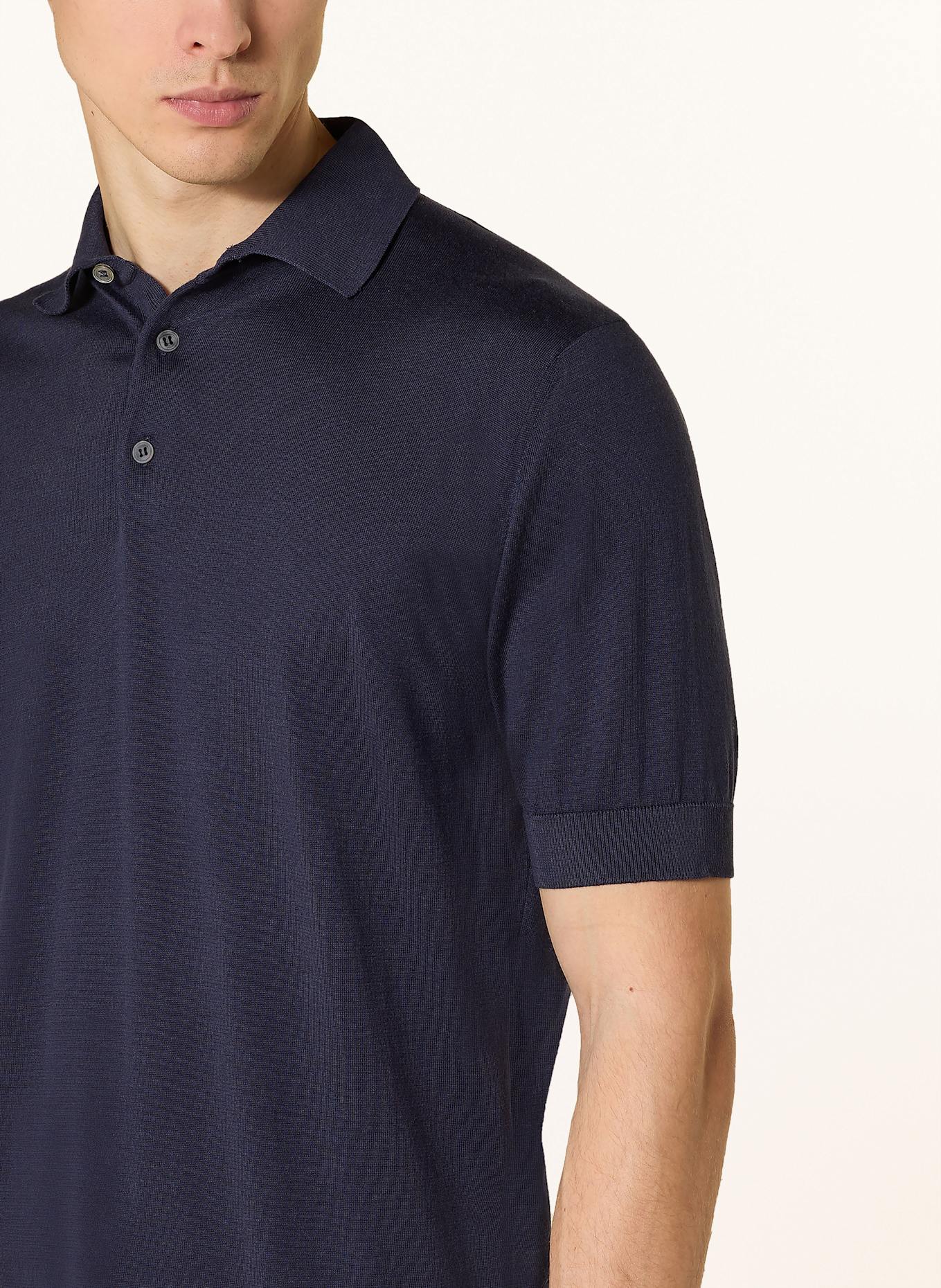 LARDINI Koszulka polo z dzianiny: GRANATOWY