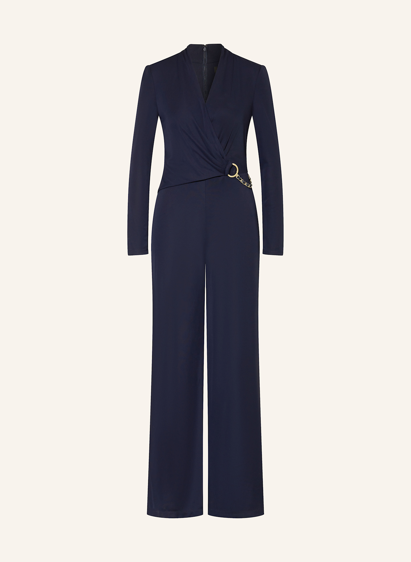 LAUREN RALPH LAUREN Žerzejový overal: TMAVĚ MODRÁ