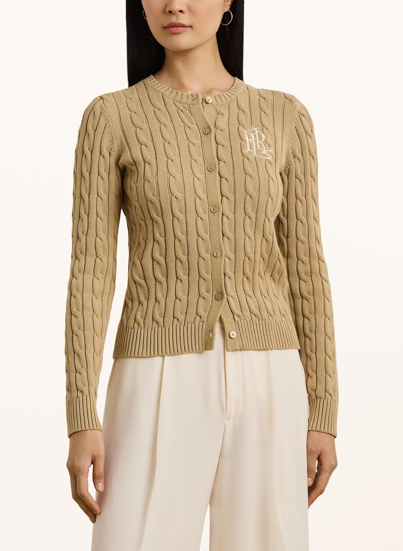 LAUREN RALPH LAUREN Strickjacke: BEIGE