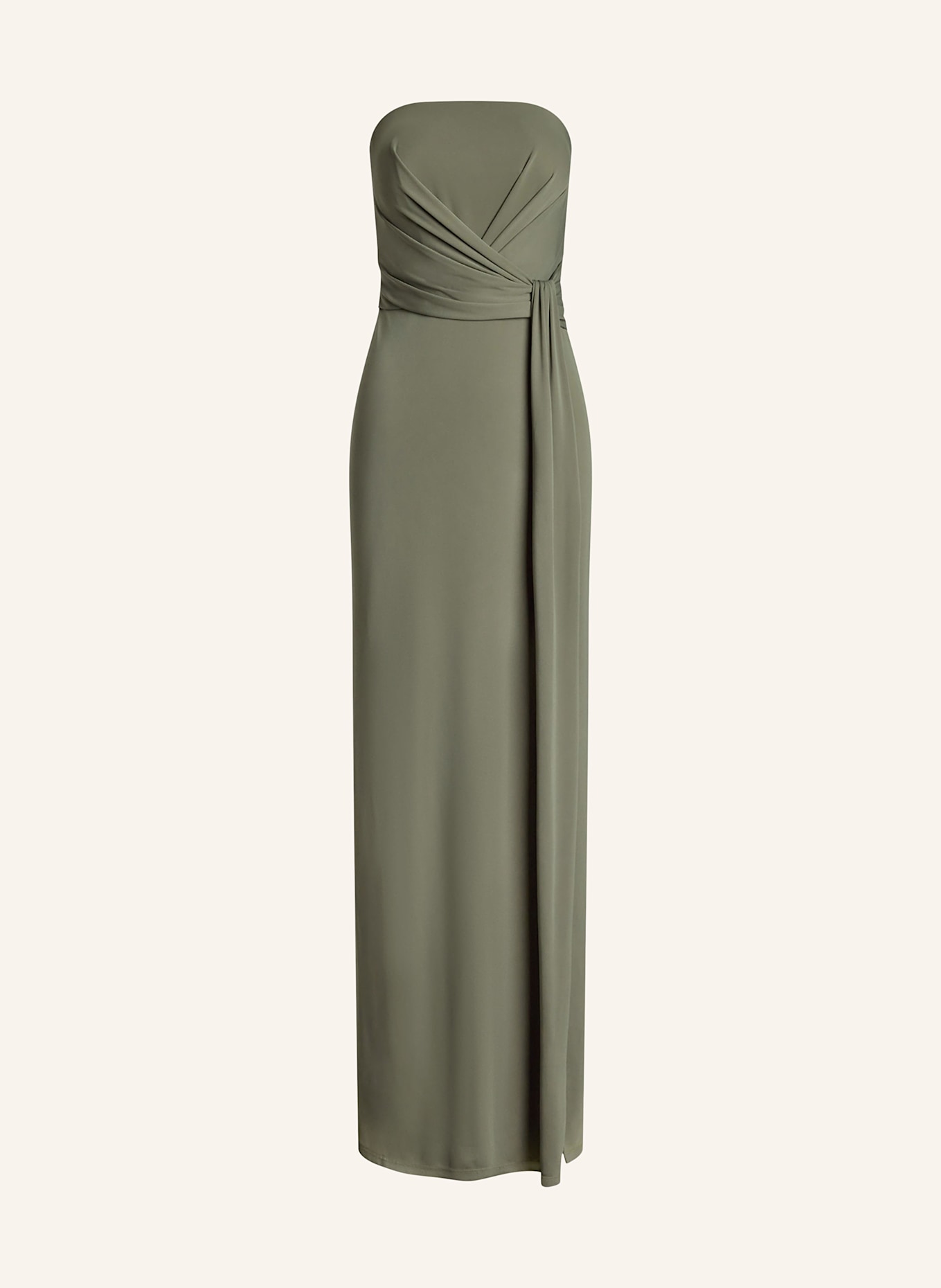 LAUREN RALPH LAUREN Off-Shoulder šaty: OLIVOVÁ