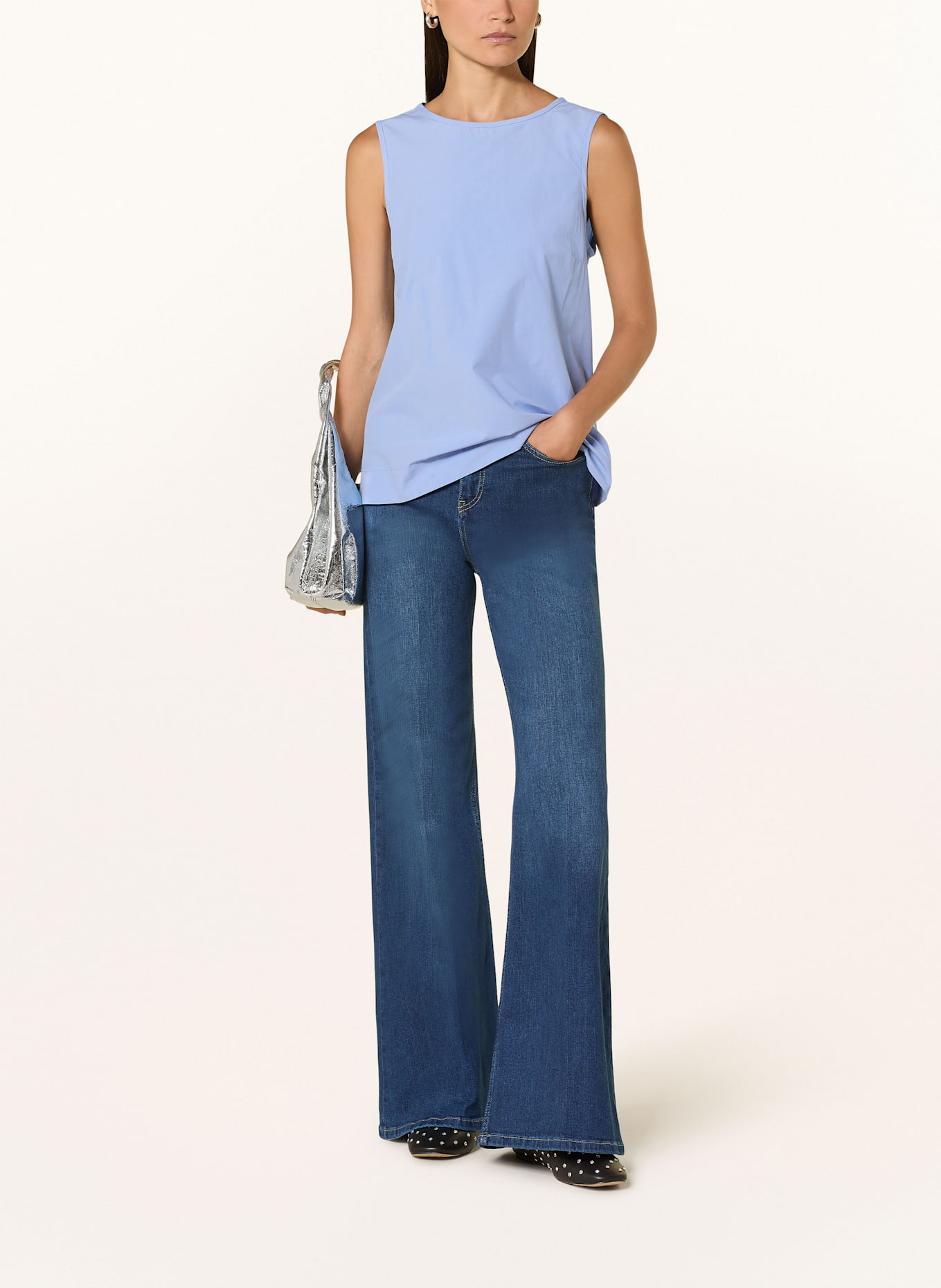 ottod'ame Bluzka bez rękawów GRETA: JASNONIEBIESKI