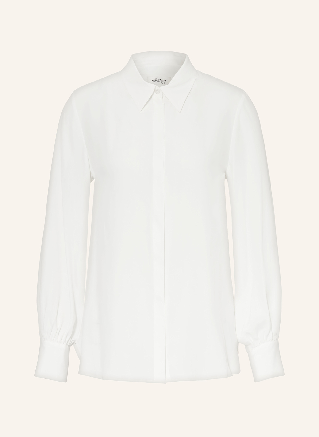 ottod'ame Hemdbluse ALE mit Seide: WEISS