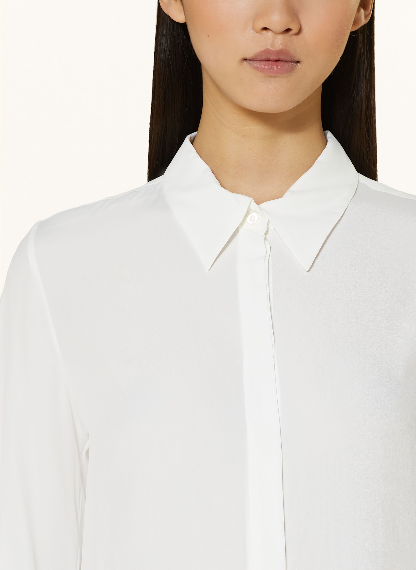 ottod'ame Hemdbluse ALE mit Seide: WEISS
