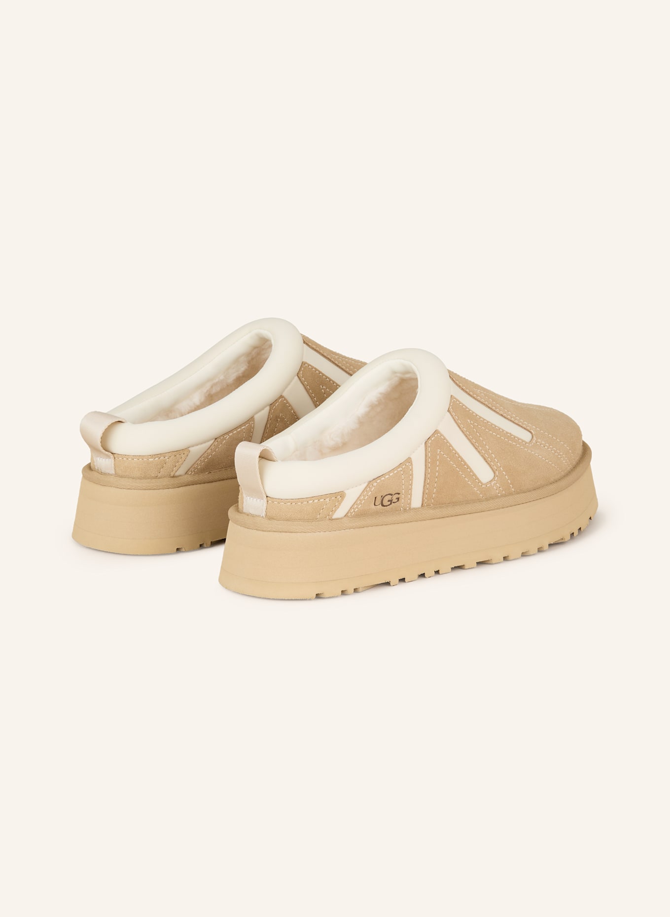 UGG Plateau-Pantoletten TAZZ SUNWAVE: HELLBRAUN/ CREME