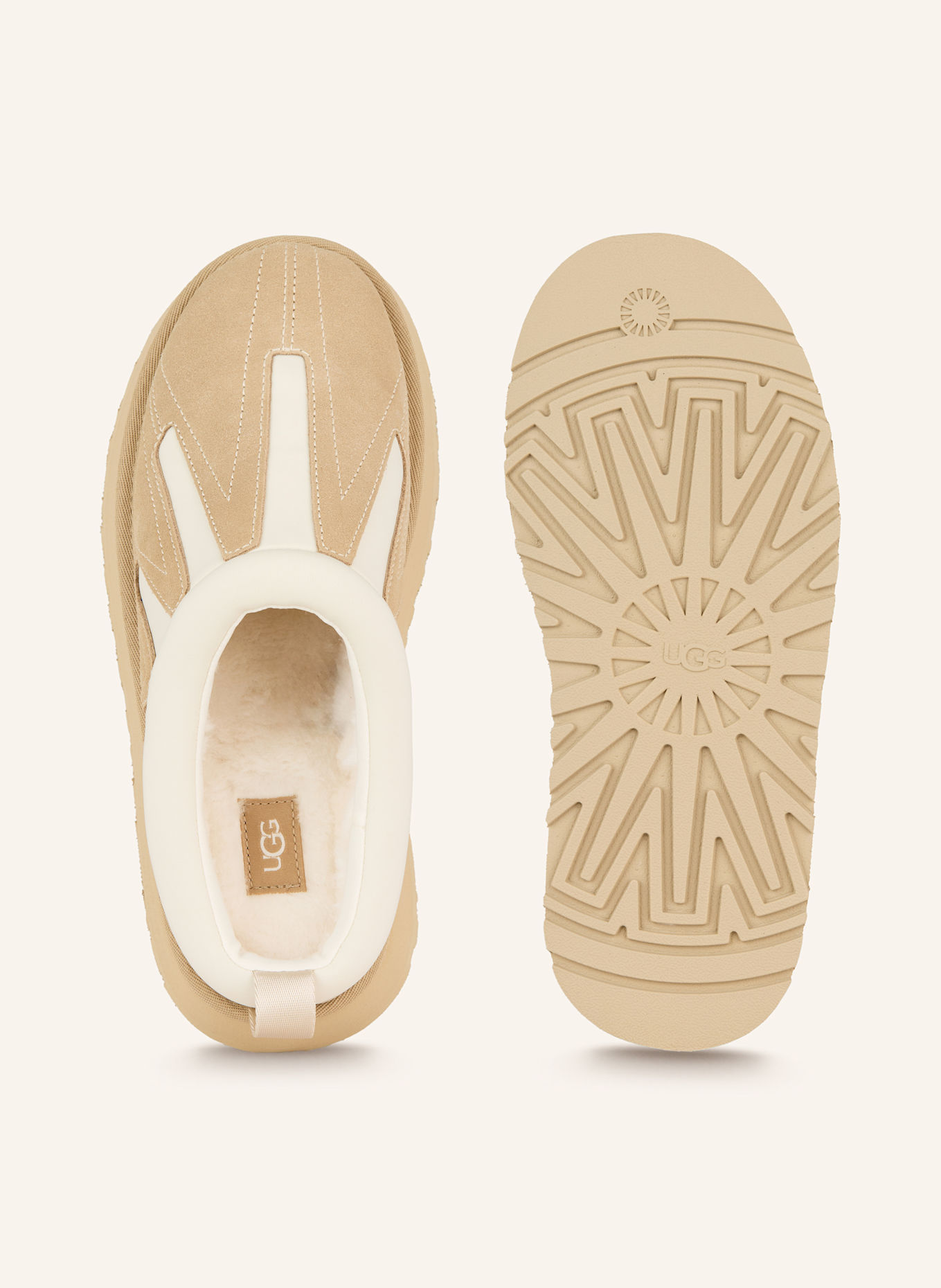 UGG Plateau-Pantoletten TAZZ SUNWAVE: HELLBRAUN/ CREME