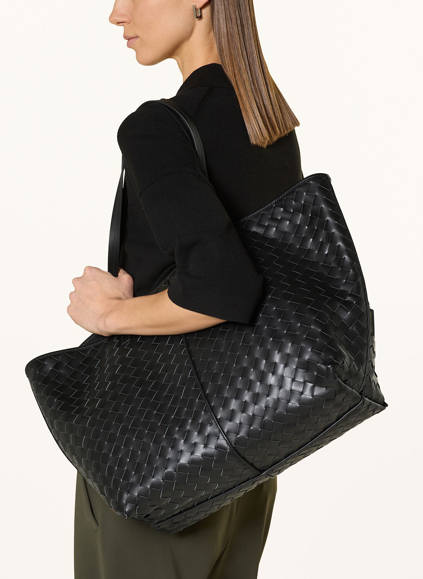 Marc O'Polo Torba shopper PIJA LARGE: CZARNY