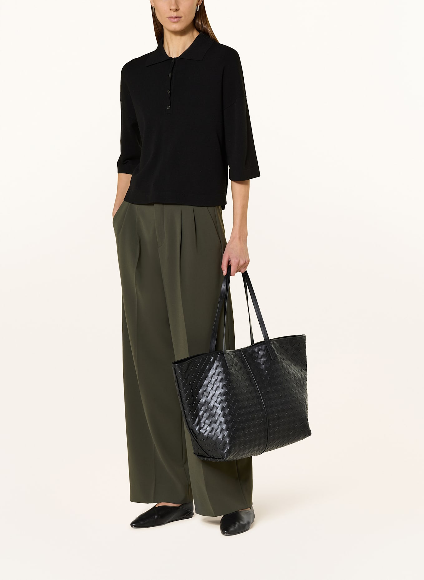 Marc O'Polo Torba shopper PIJA LARGE: CZARNY