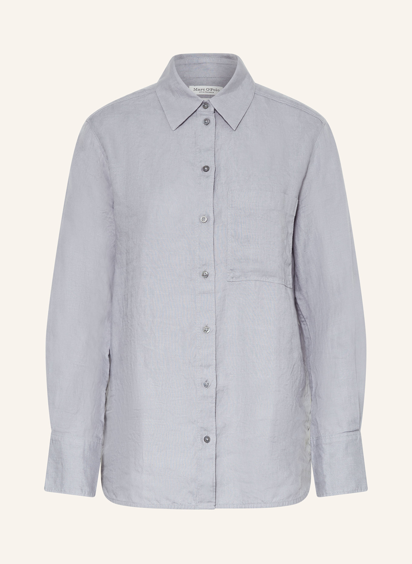 Marc O'Polo Hemdbluse aus Leinen: BLAUGRAU