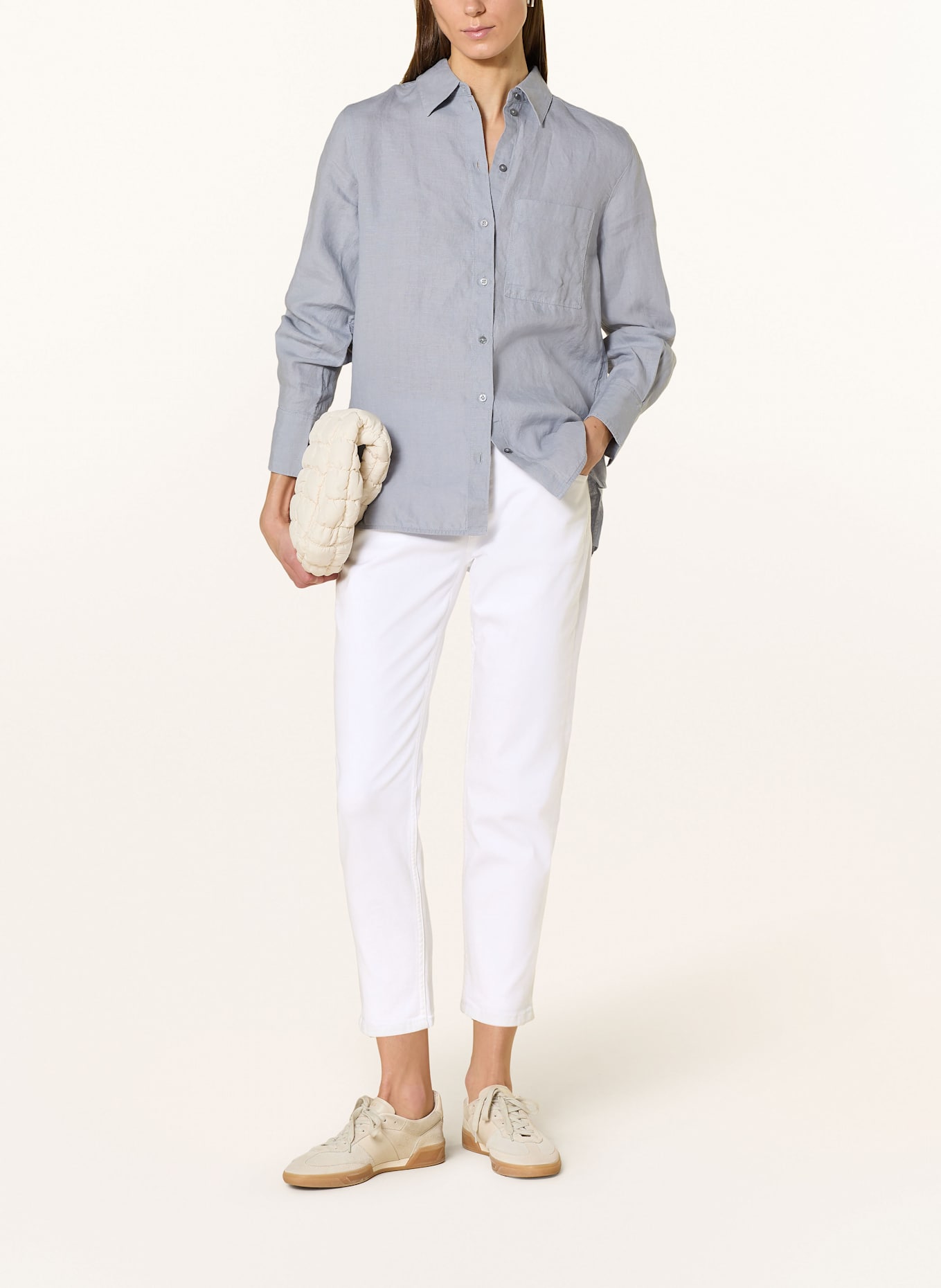 Marc O'Polo Hemdbluse aus Leinen: BLAUGRAU