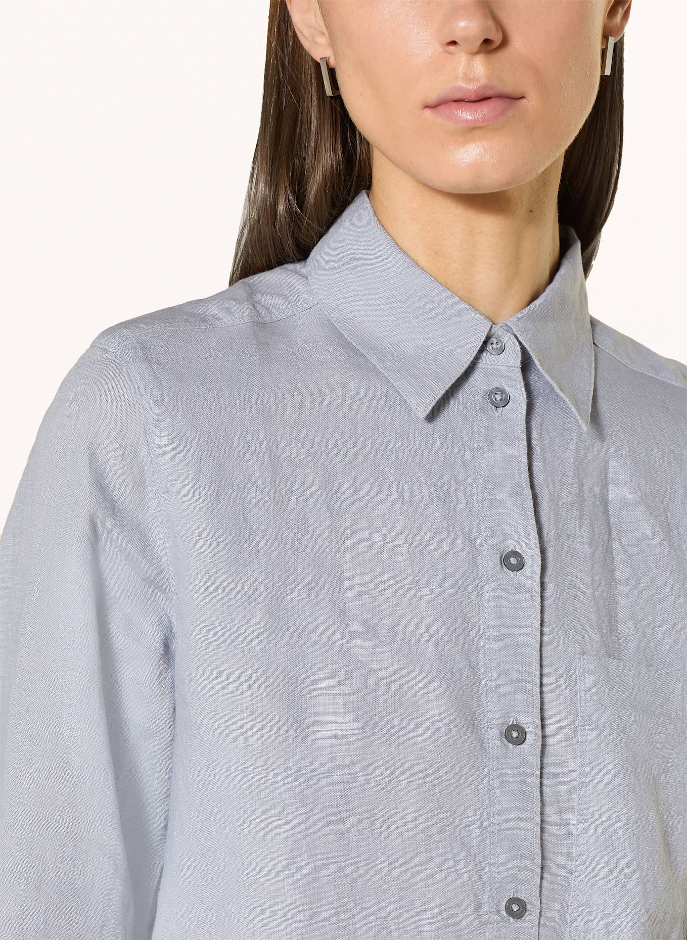 Marc O'Polo Hemdbluse aus Leinen: BLAUGRAU