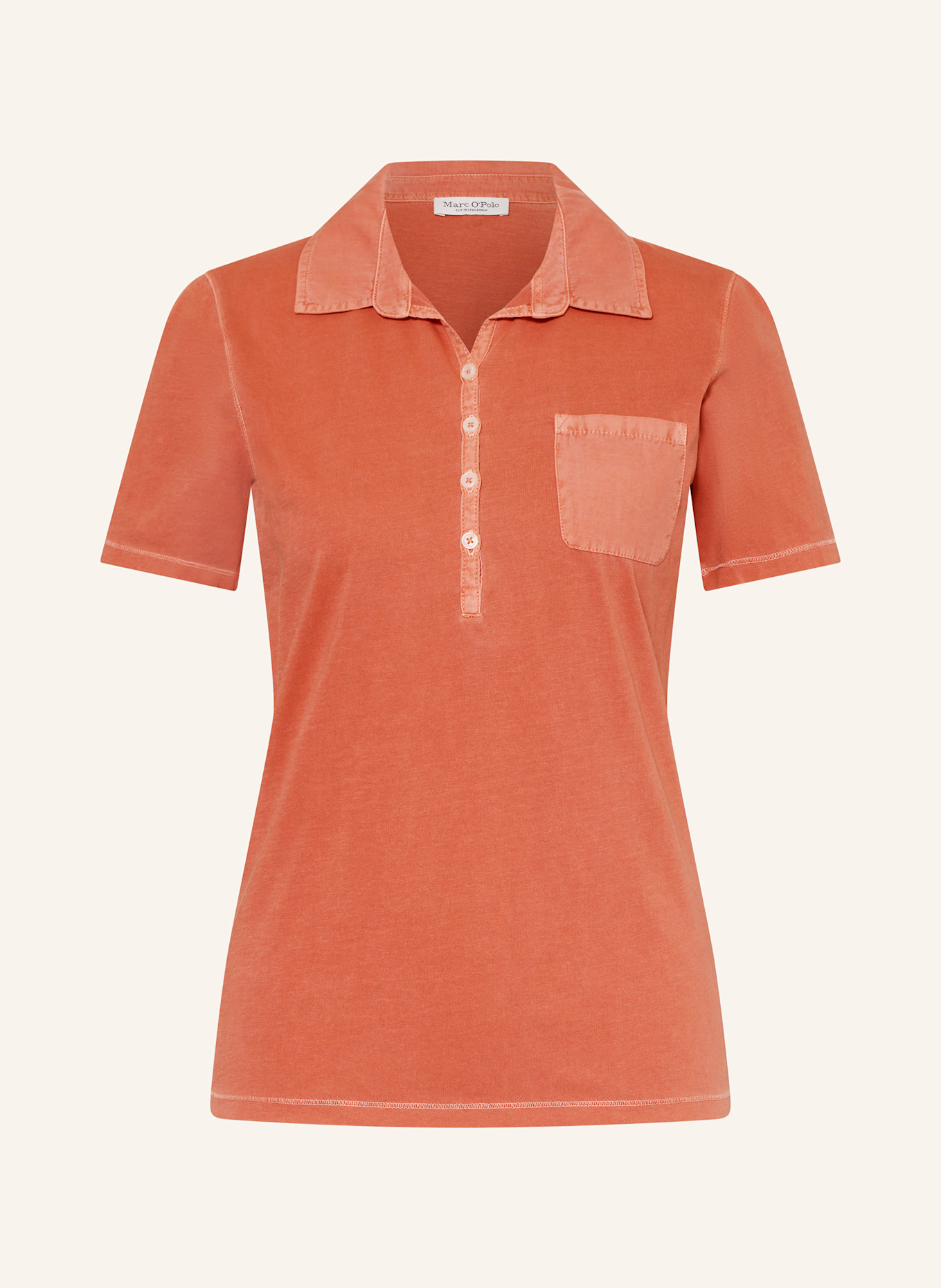 Marc O'Polo Jersey-Poloshirt: ORANGE