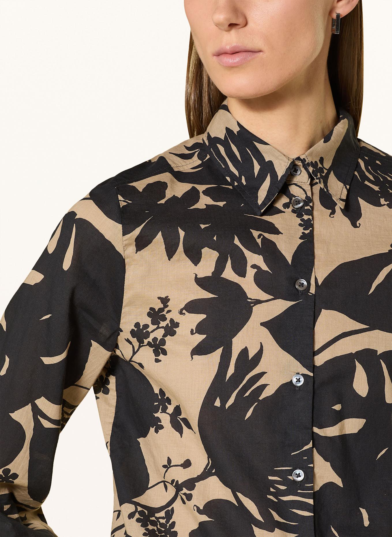 Marc O'Polo Hemdbluse: BRAUN / SCHWARZ