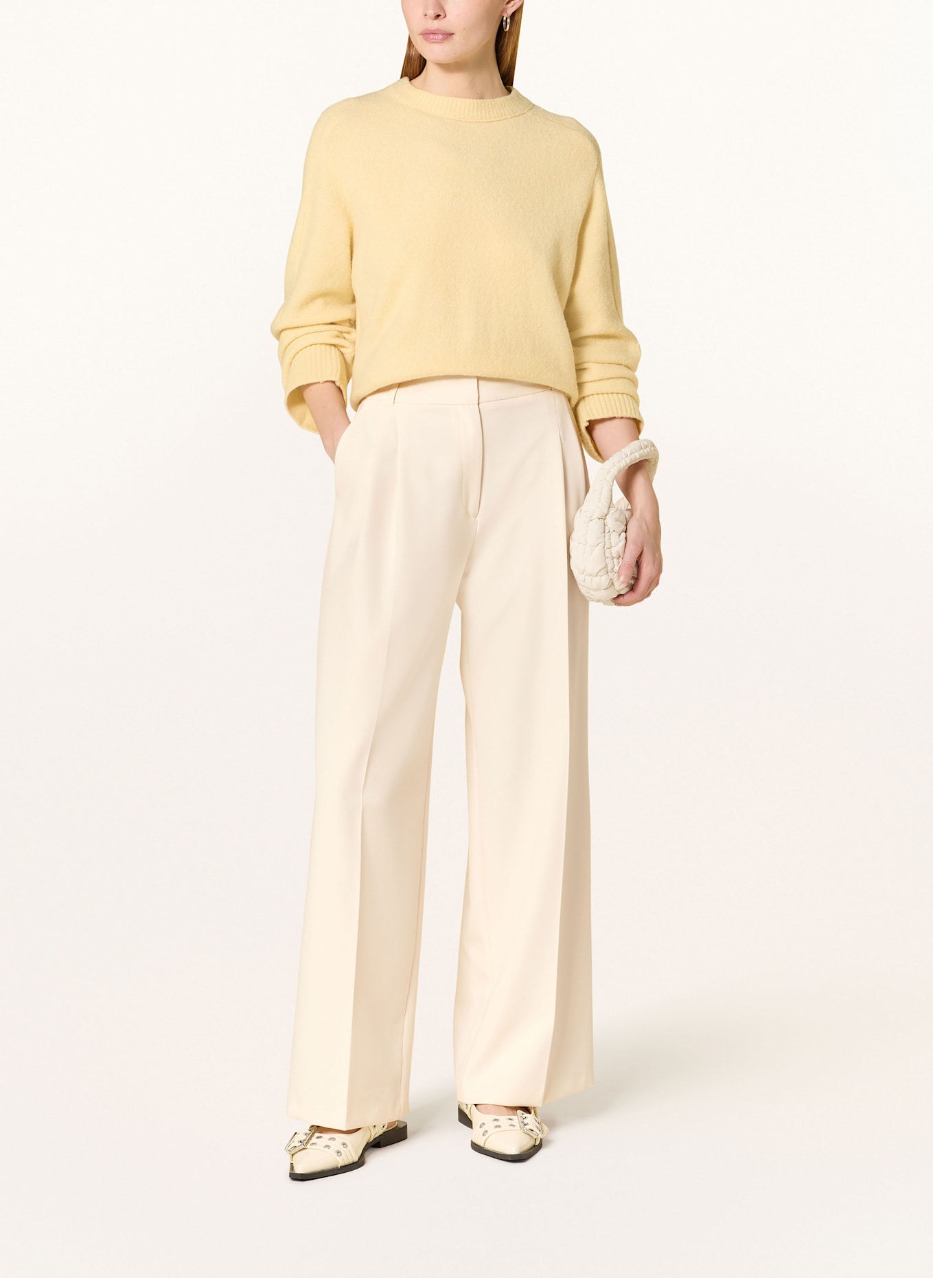 s.Oliver BLACK LABEL Marlenehose: ECRU