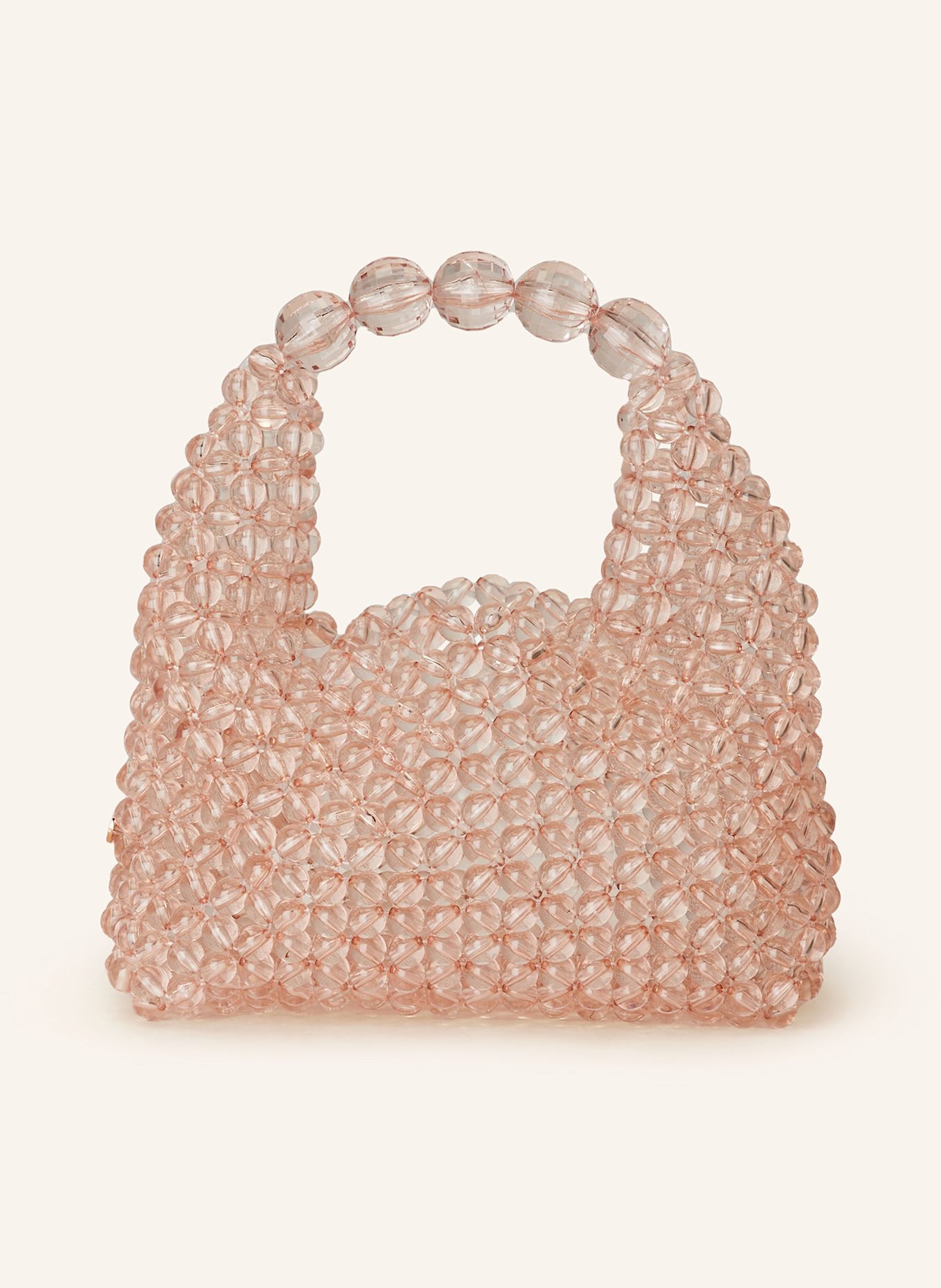 0711 TBILISI Sac à main JODIE en perles décoratives: ROSÉ
